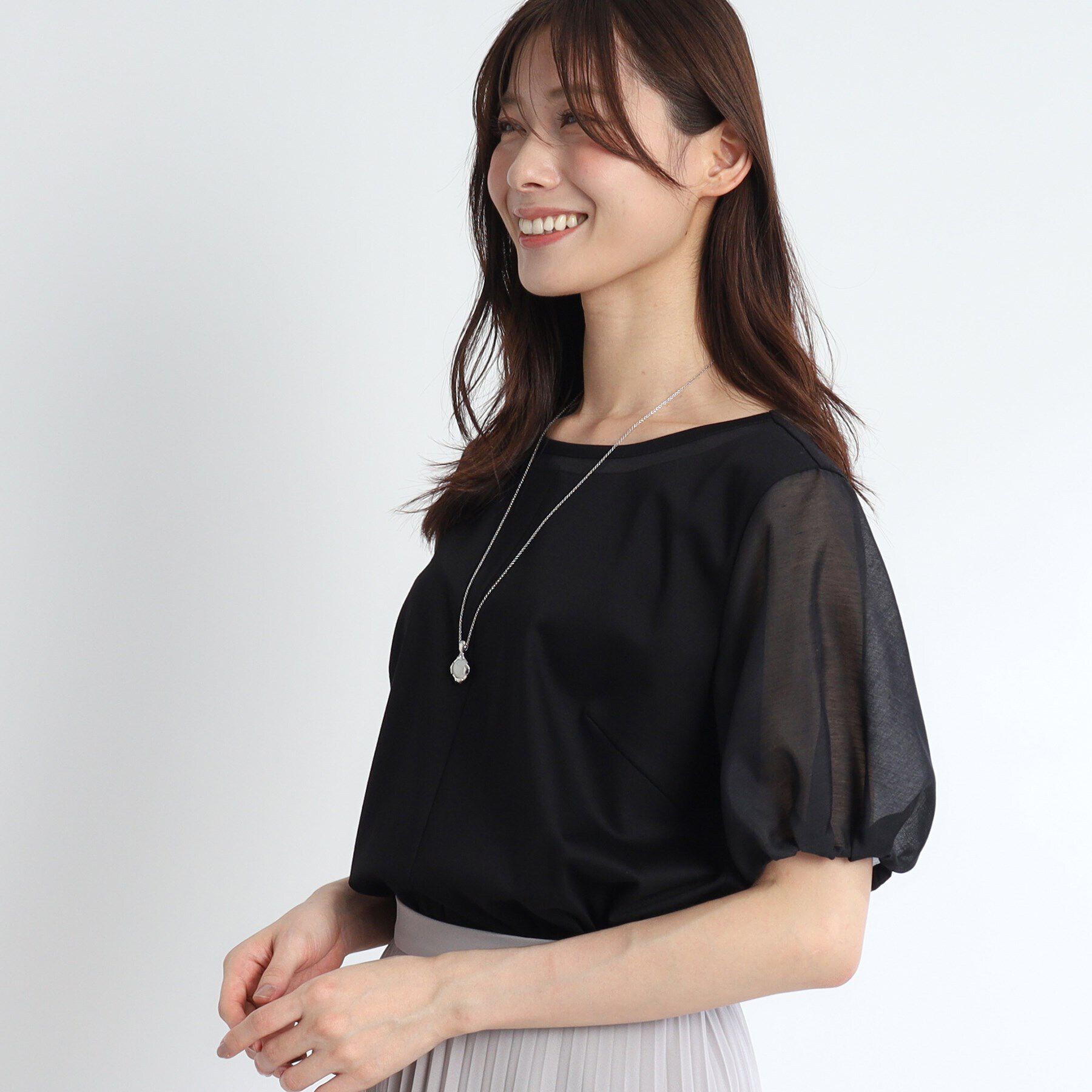 Reflect「【SALE／接触冷感／マシンウォッシュ可】シアースリーブカットソー」|Tシャツ・カットソー|