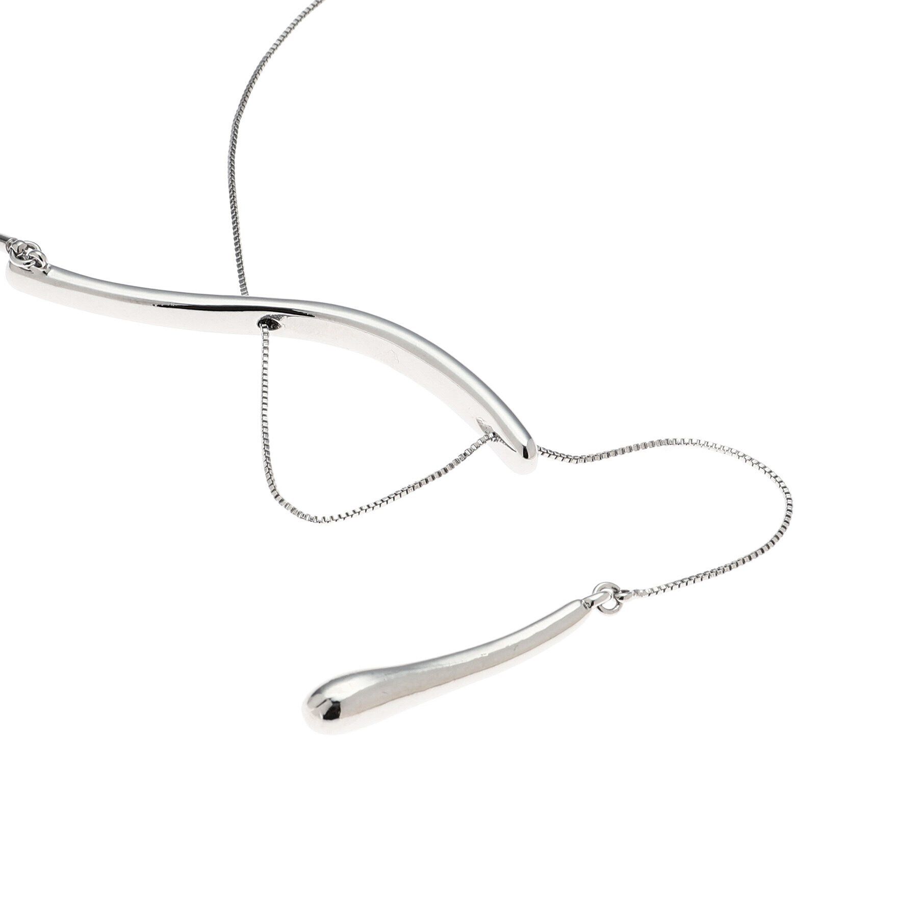 Reflect「【スライド式長さ調節可能】Y字パーツネックレス」|ネックレス|