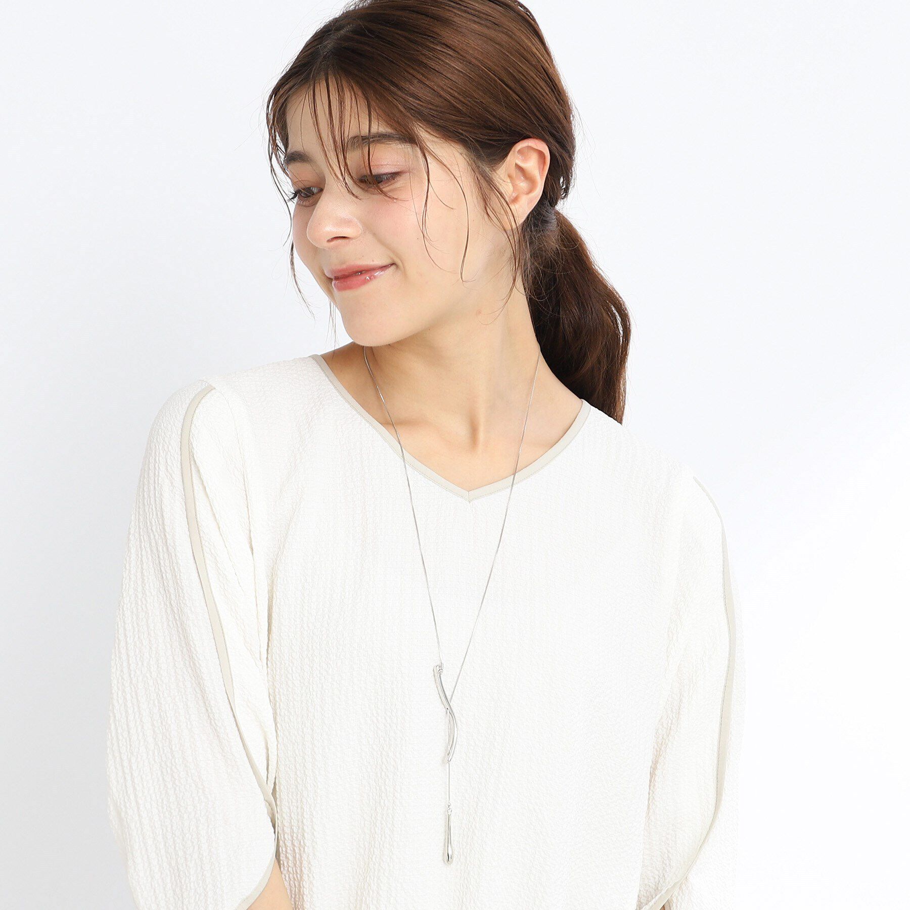 Reflect「【スライド式長さ調節可能】Y字パーツネックレス」|ネックレス|