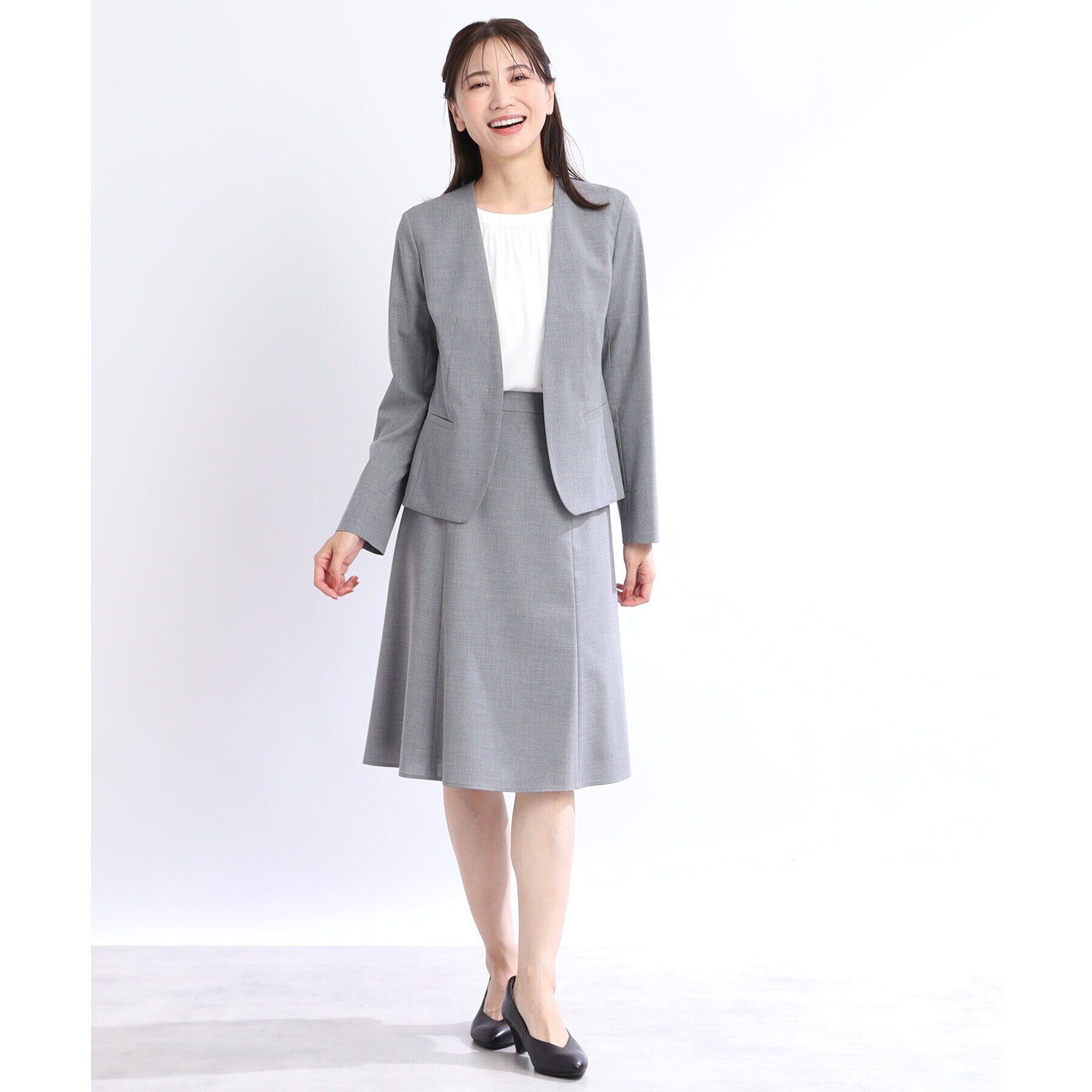 Reflect「【SALE／夏に快適！／接触冷感／洗える／セットアップ可能】ノーカラージャケット」|ノーカラージャケット|