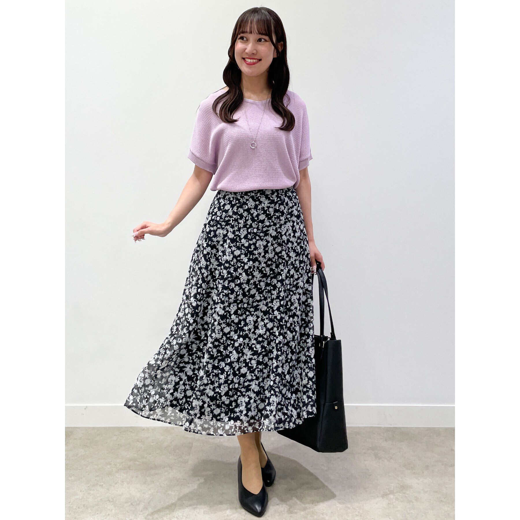 Reflect「【WEB限定カラーあり／マシンウォッシュ／セットアップ可能】フラワープリントスカート」|スカート|