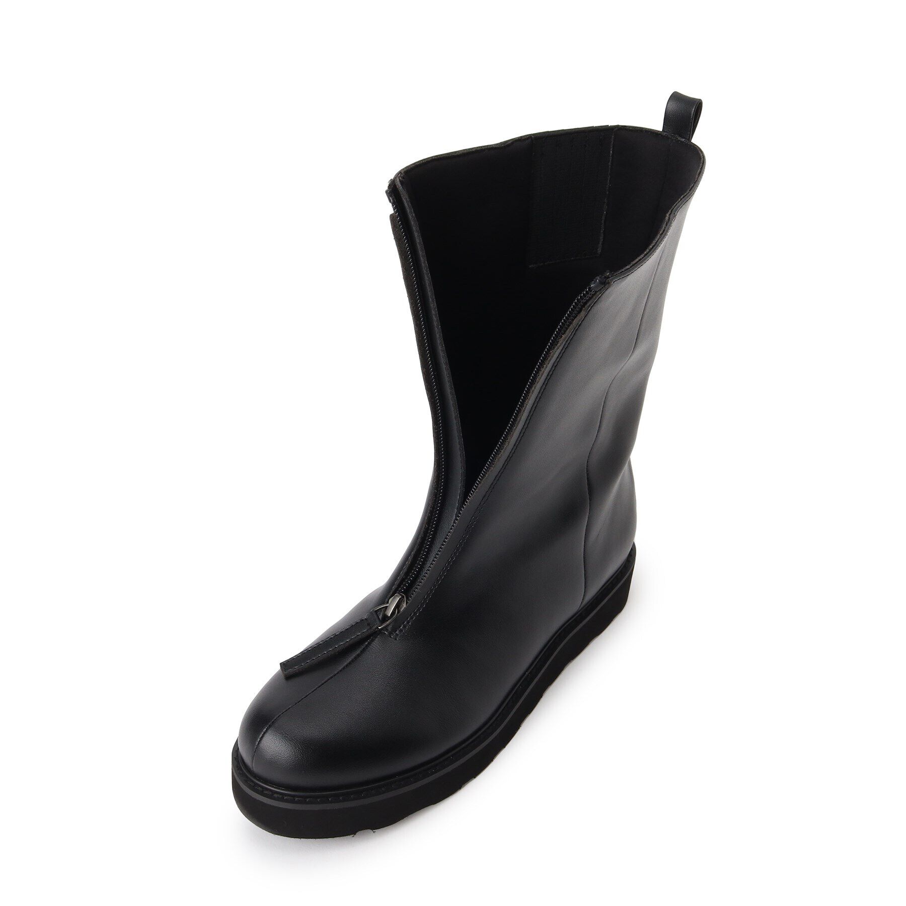 Reflect「【至福の履き心地／トレンドアイテム】フロントジップブーツ」|ショートブーツ|