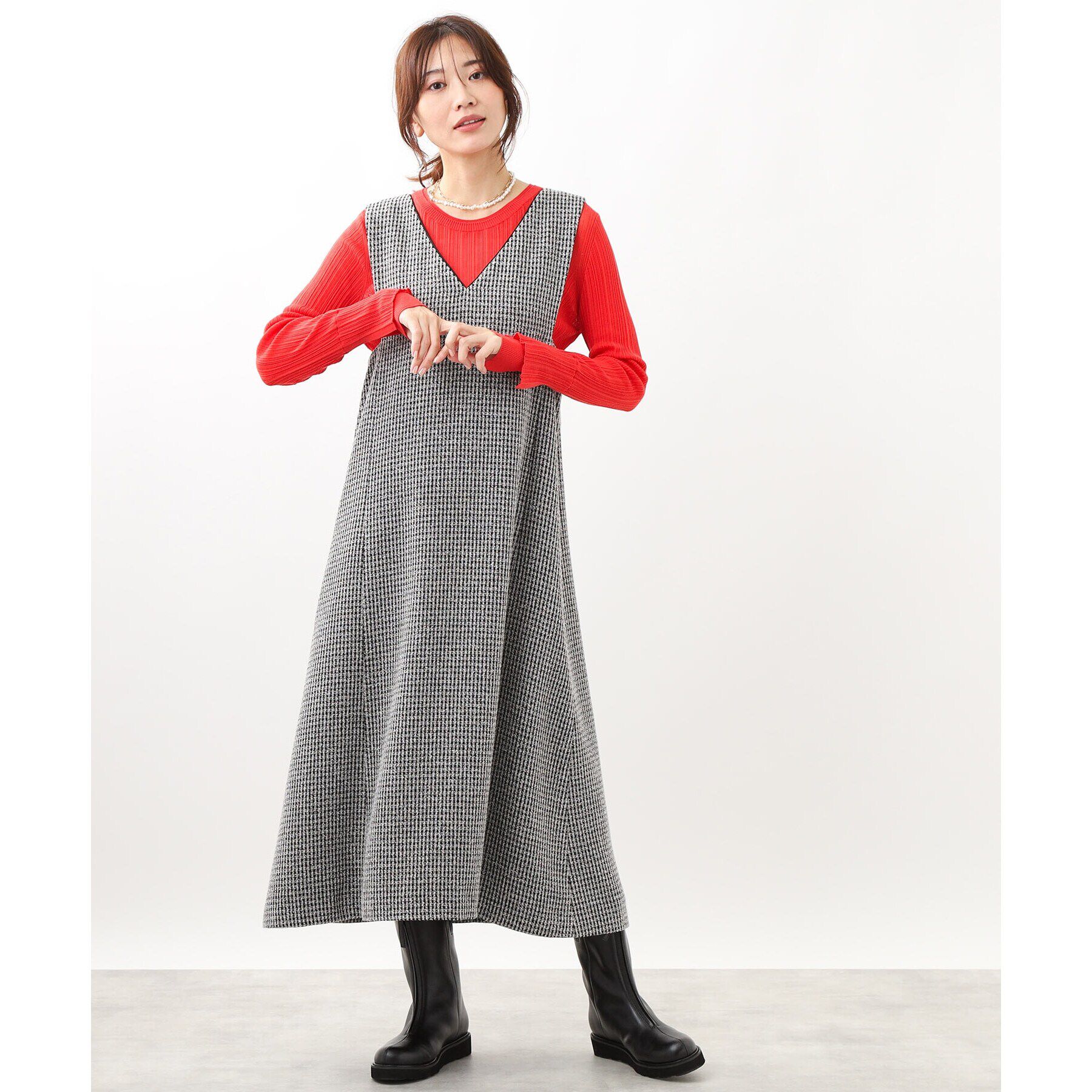 Reflect「【至福の履き心地／トレンドアイテム】フロントジップブーツ」|ショートブーツ|