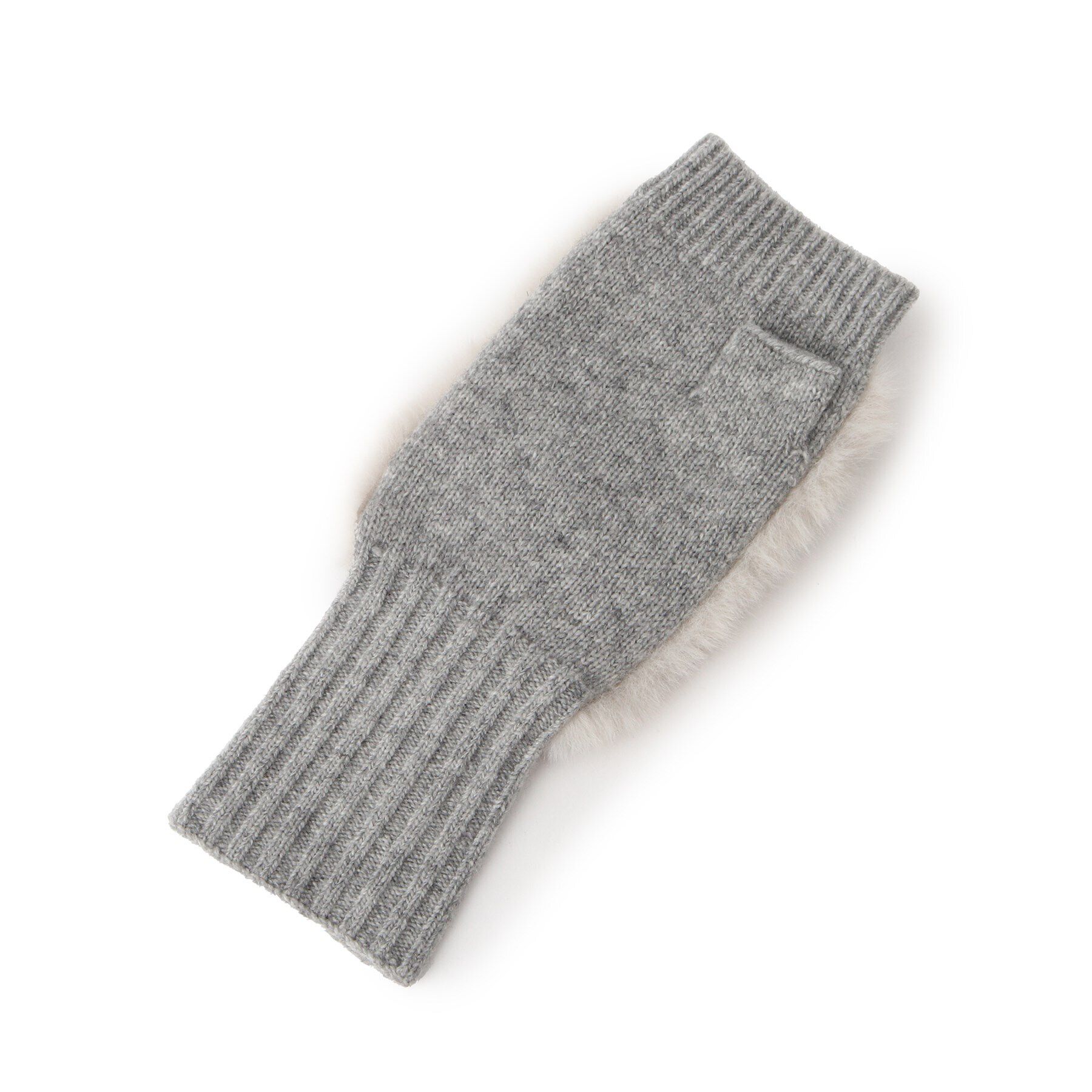 Reflect「フェイクファー&times;ニットグローブ」|手袋|