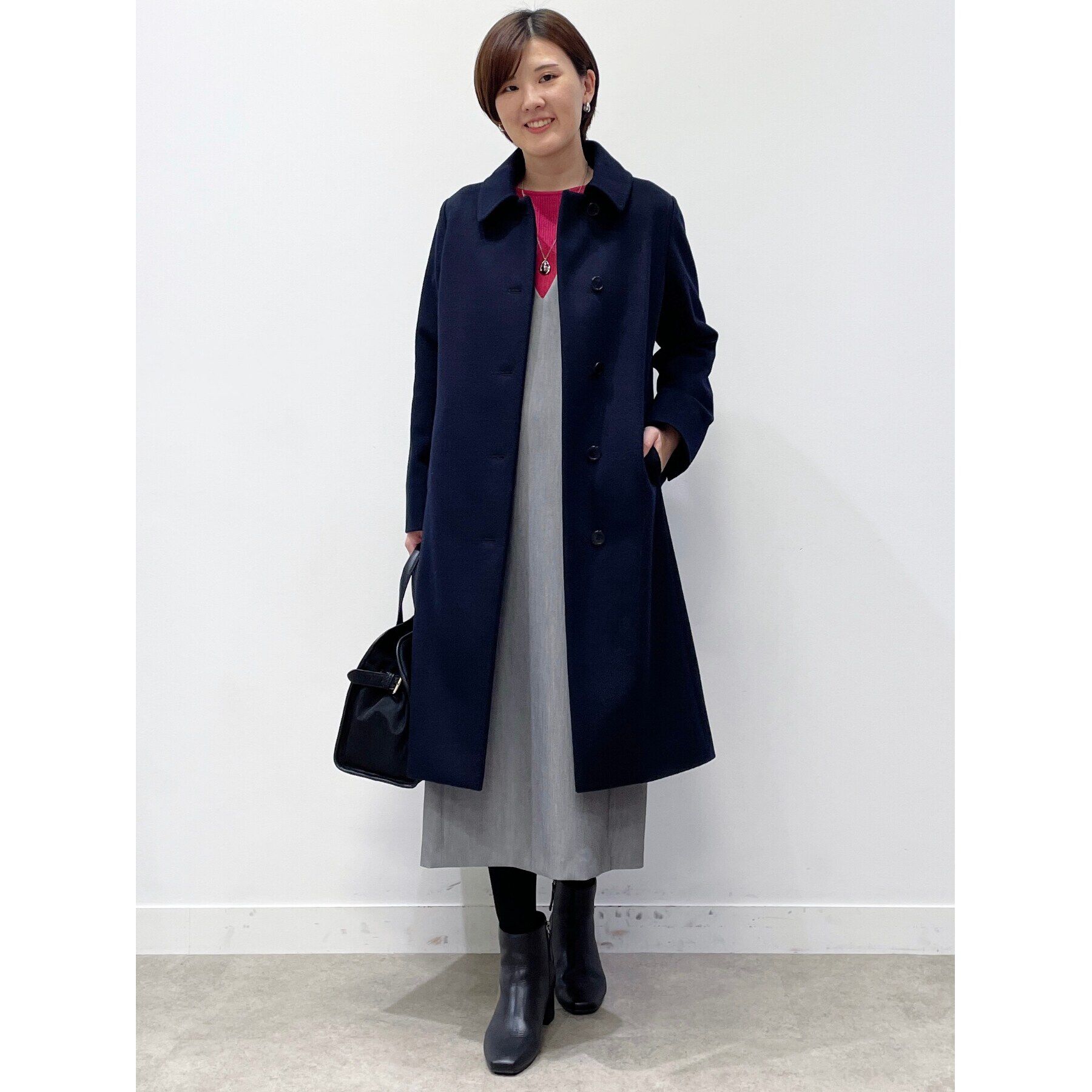 Reflect「【定番人気】ステンカラーロングウール混コート」|ステンカラーコート|