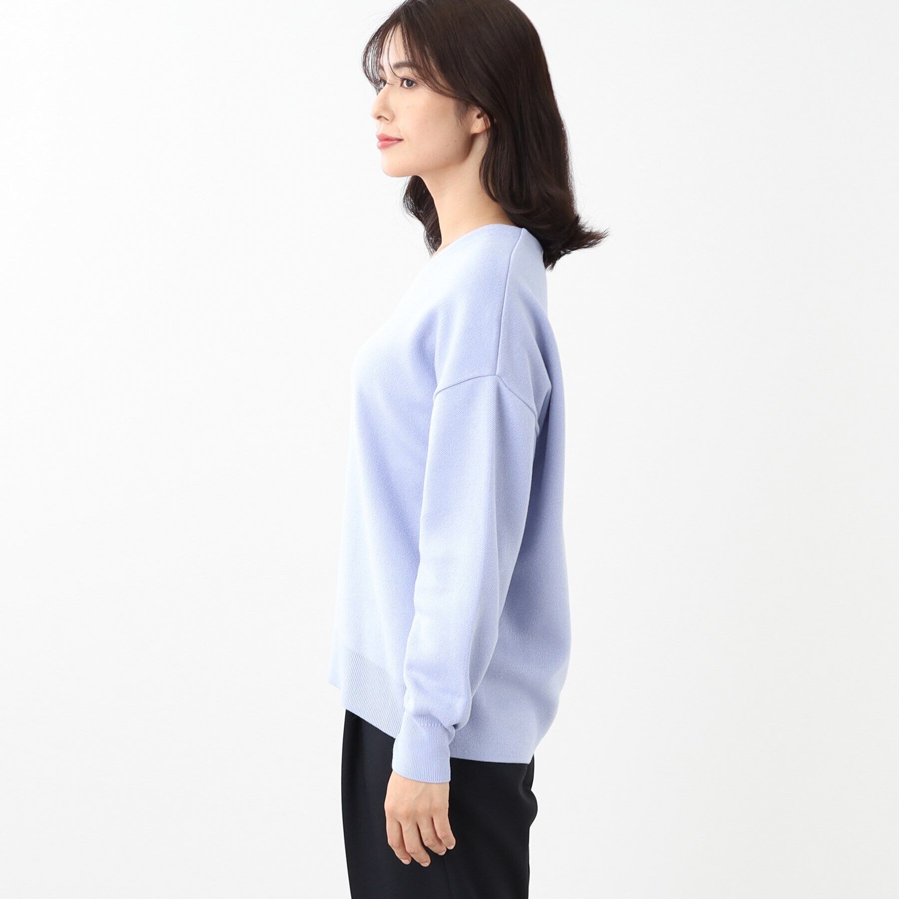 Reflect「【SALE／洗える】V開きオフボディニット」|ニット・セーター|