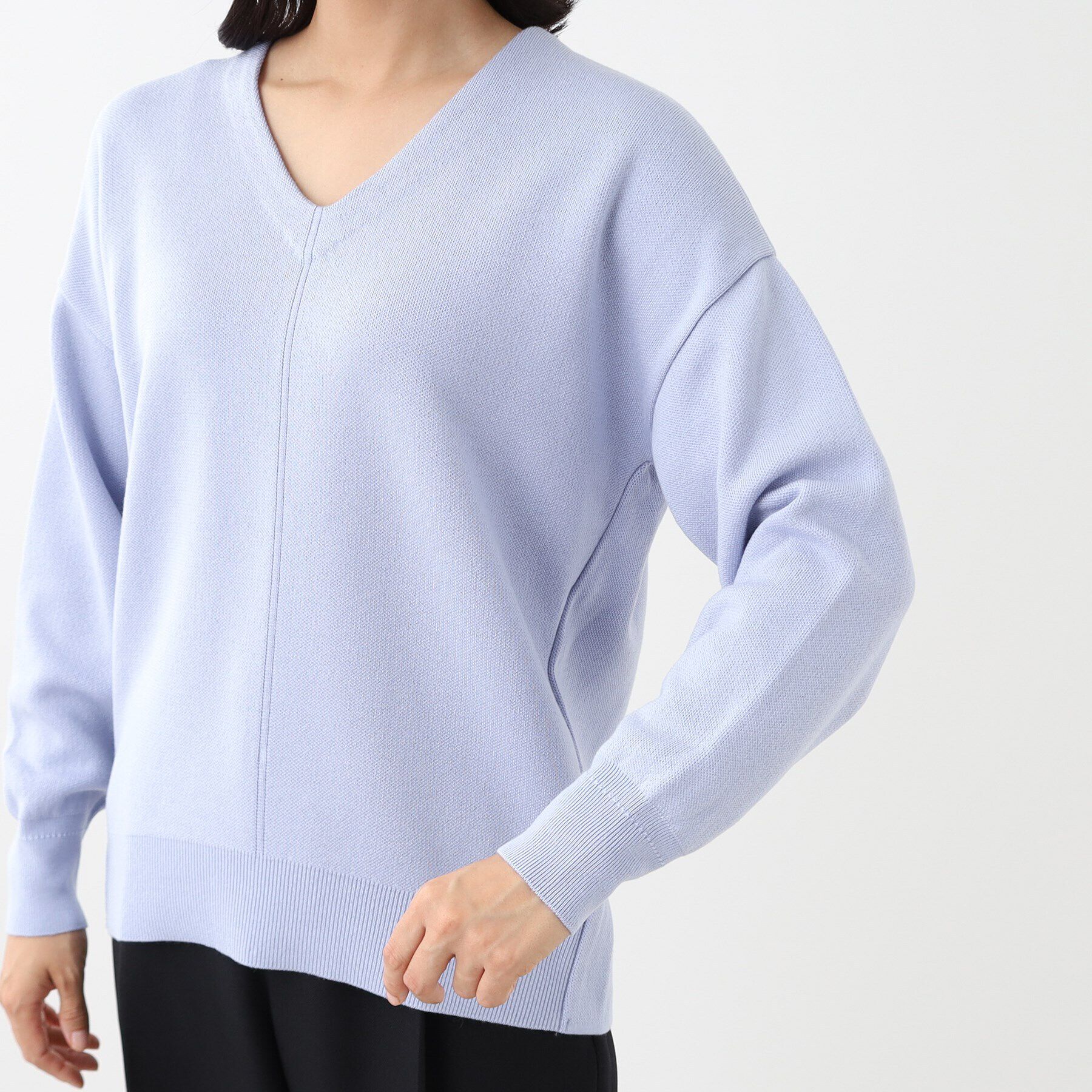 Reflect「【SALE／洗える】V開きオフボディニット」|ニット・セーター|