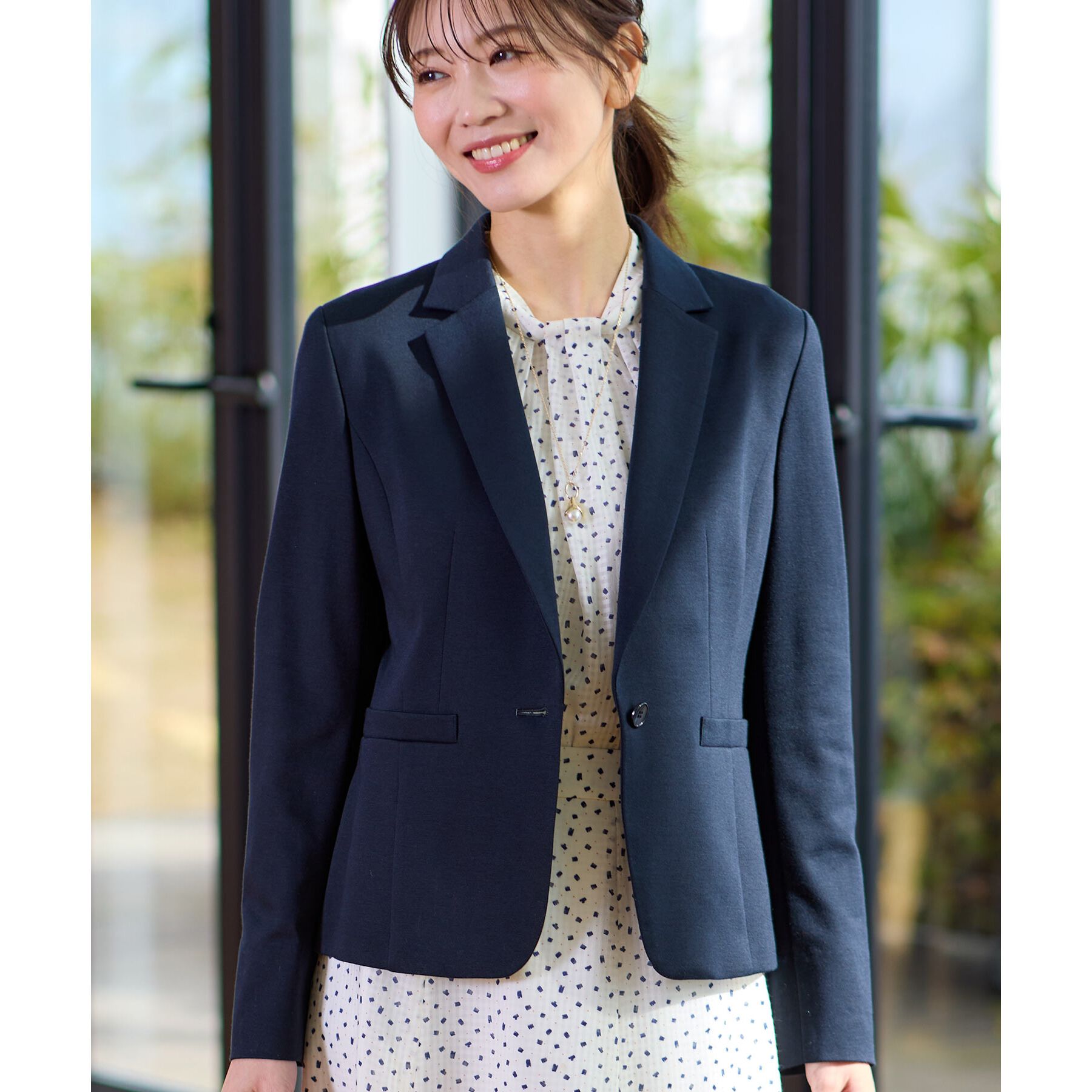 Reflect「【匠シリーズ／洗える】匠ジャケット／ベーシックテーラード」|テーラードジャケット|ネイビー(094)