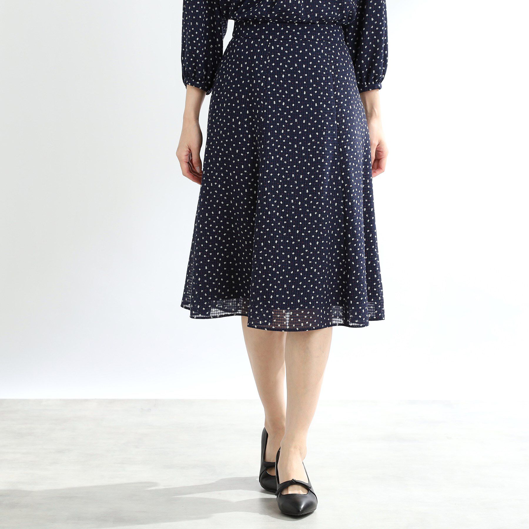 Reflect「【マシンウォッシュ可／セットアップ可能】コツキ柄プリントスカート」|スカート|