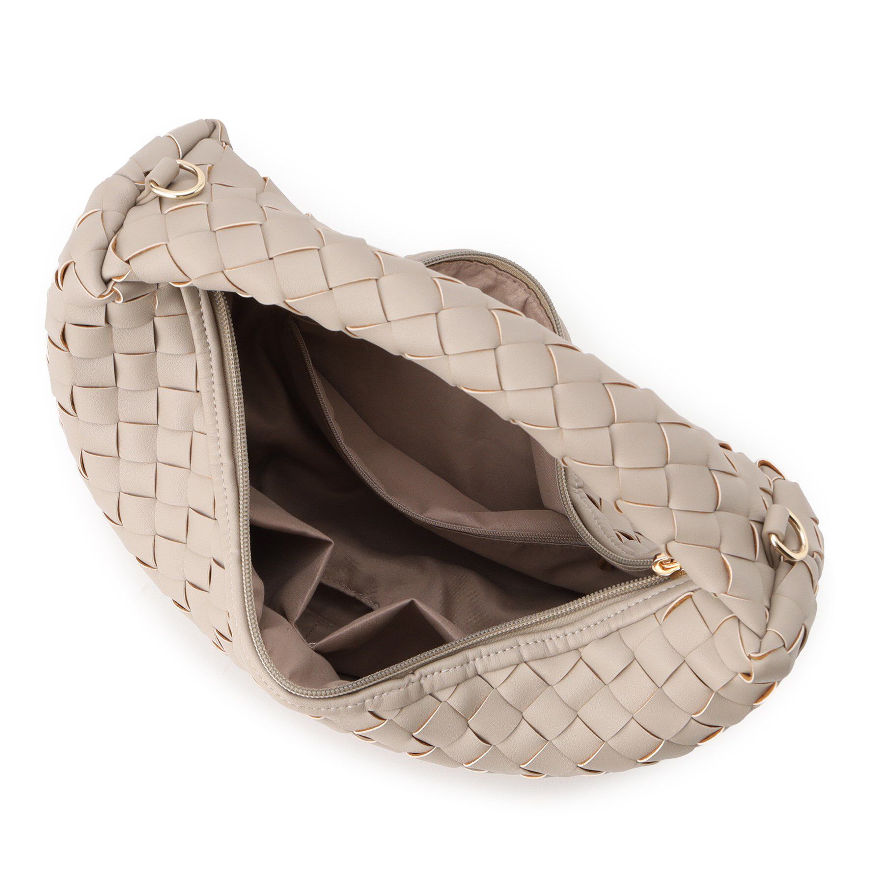 Reflect「【ショルダー付き／長財布も入る！】レザー調メッシュバッグ」|ハンドバッグ|