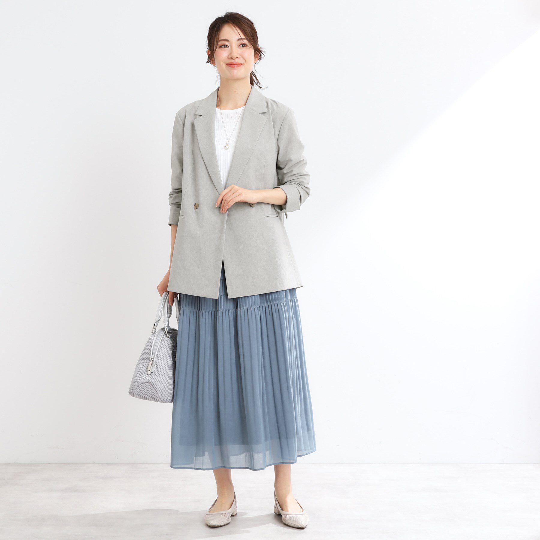 Reflect「【マシンウォッシュ可／セットアップ可／通勤におすすめ】ドライタッチダブルジャケット」|テーラードジャケット|