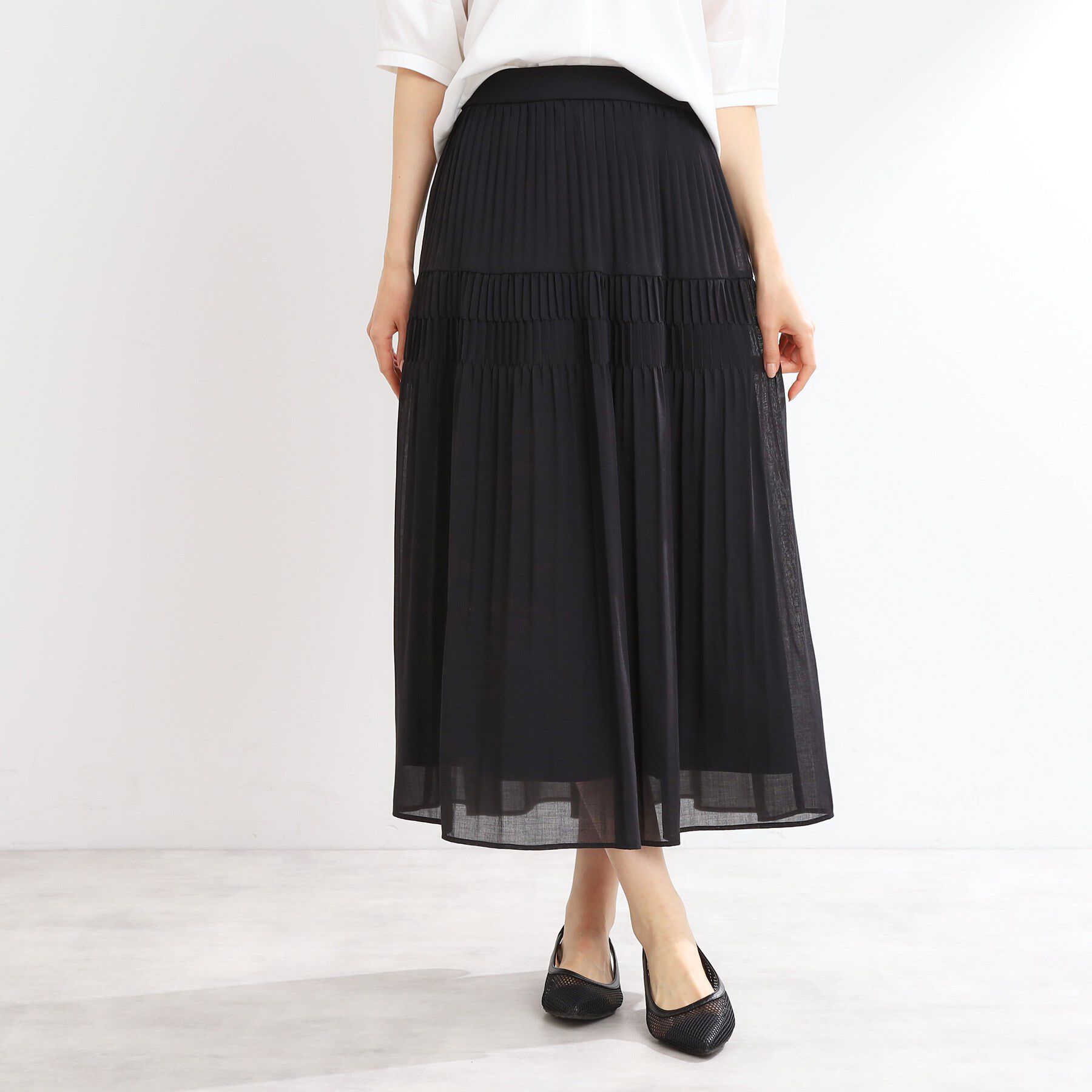 Reflect「【マシンウォッシュ可】プリーツティアードスカート」|スカート|