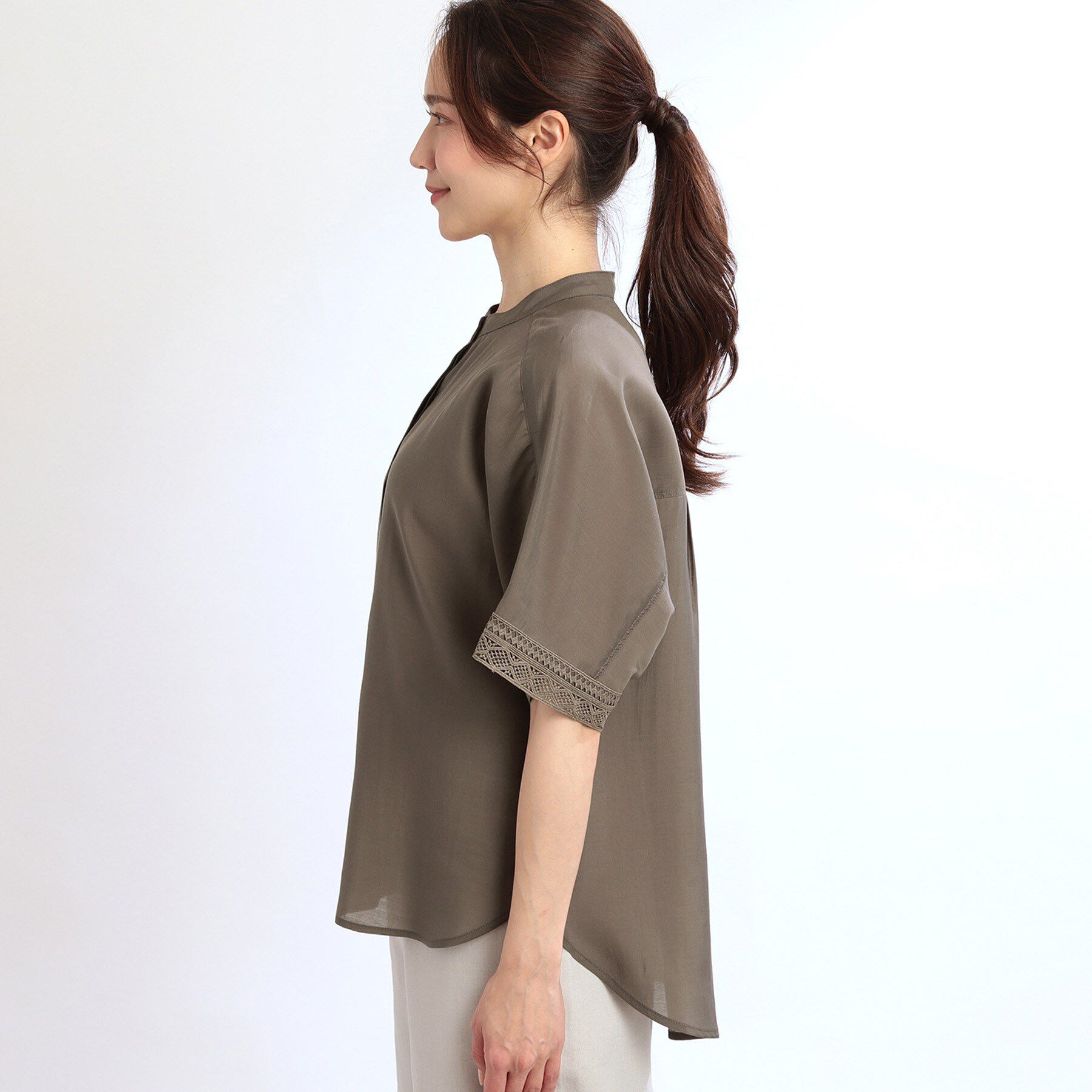 Reflect「【夏SALE／E‐QUALITY／手洗い可】オフボディドルマンブラウス」|シャツ・ブラウス|