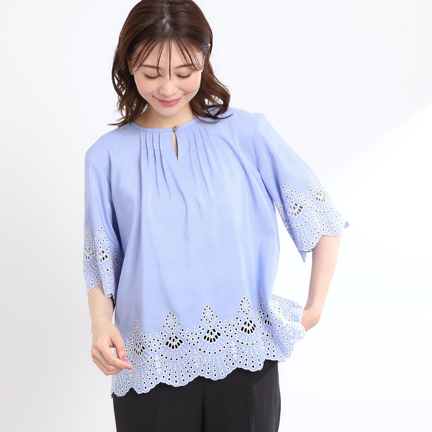 Reflect「【洗える／シワになりにくい】エンブロイダリーブラウス」|シャツ・ブラウス|