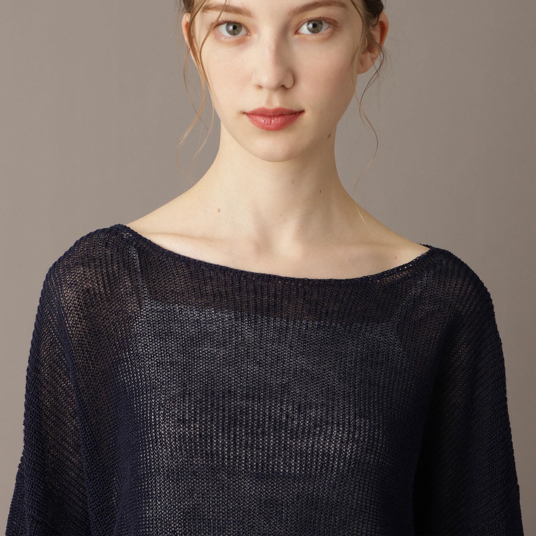 DRESSTERIOR「【洗える/薄手/清涼感】リネンブレンドプルオーバー」|ニット・セーター|