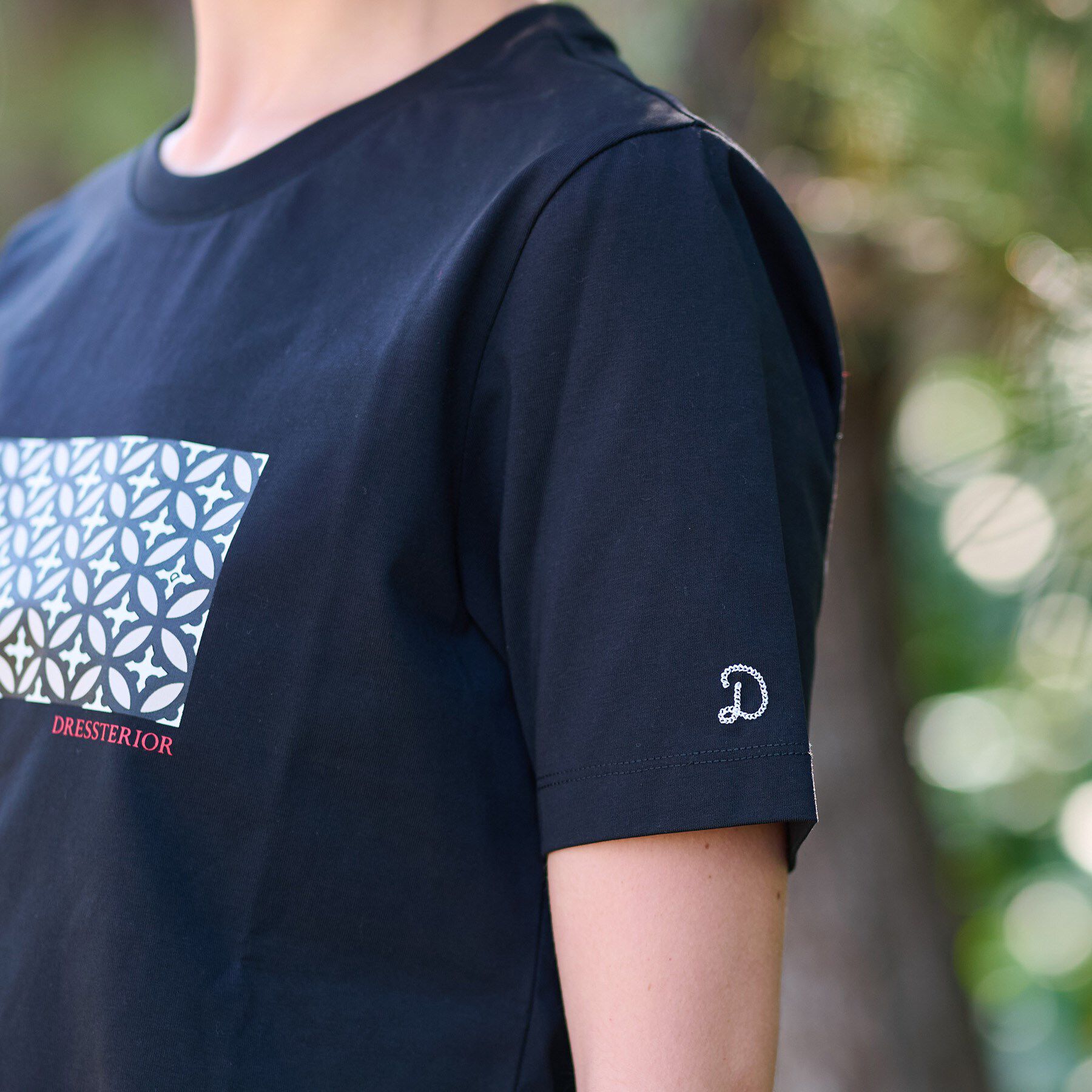 DRESSTERIOR「【接触冷感/UVカット】バックブリーズテックオーバーラップサークルプリントTシャツ」|Tシャツ・カットソー|