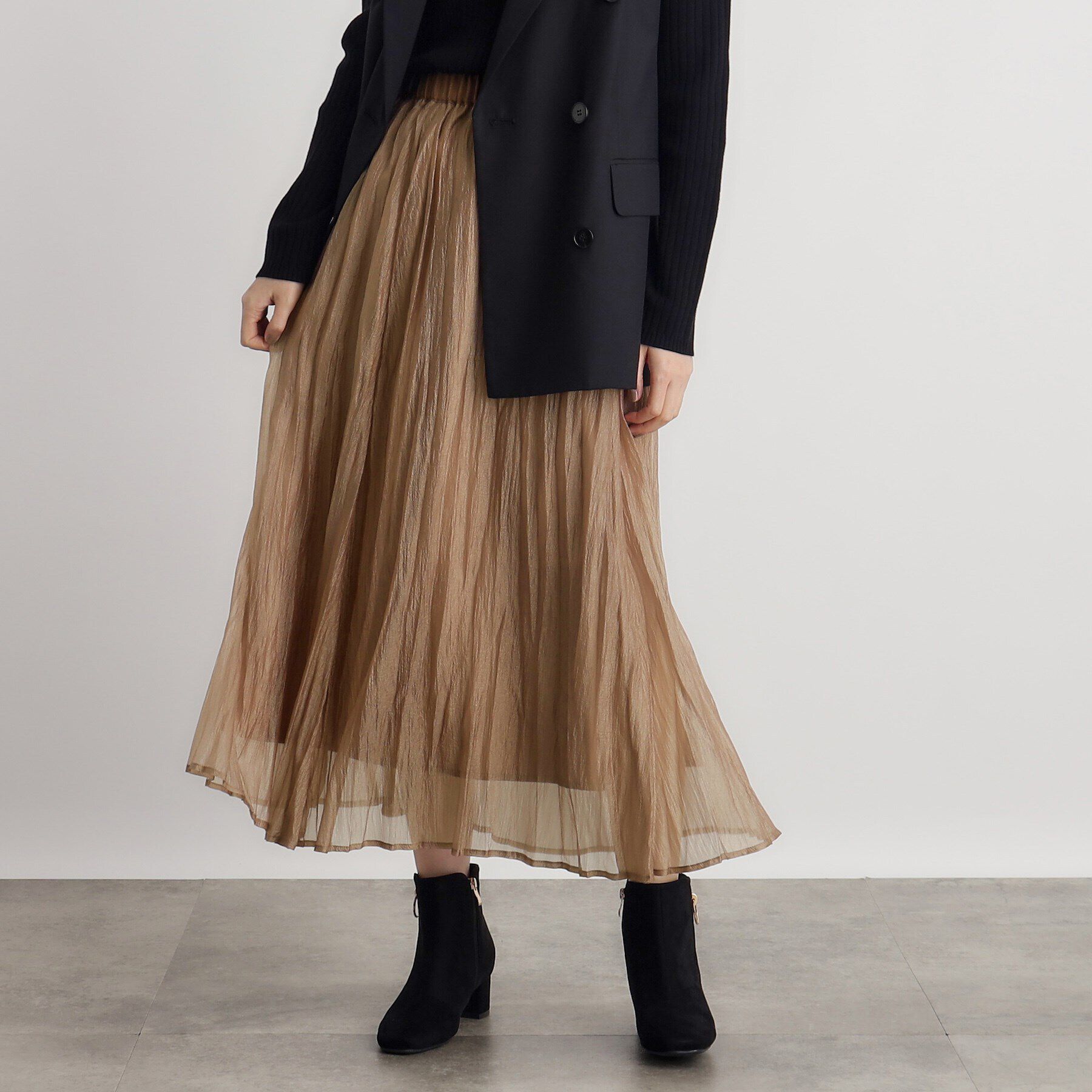 grove「オーガンジープリーツスカート」|スカート|