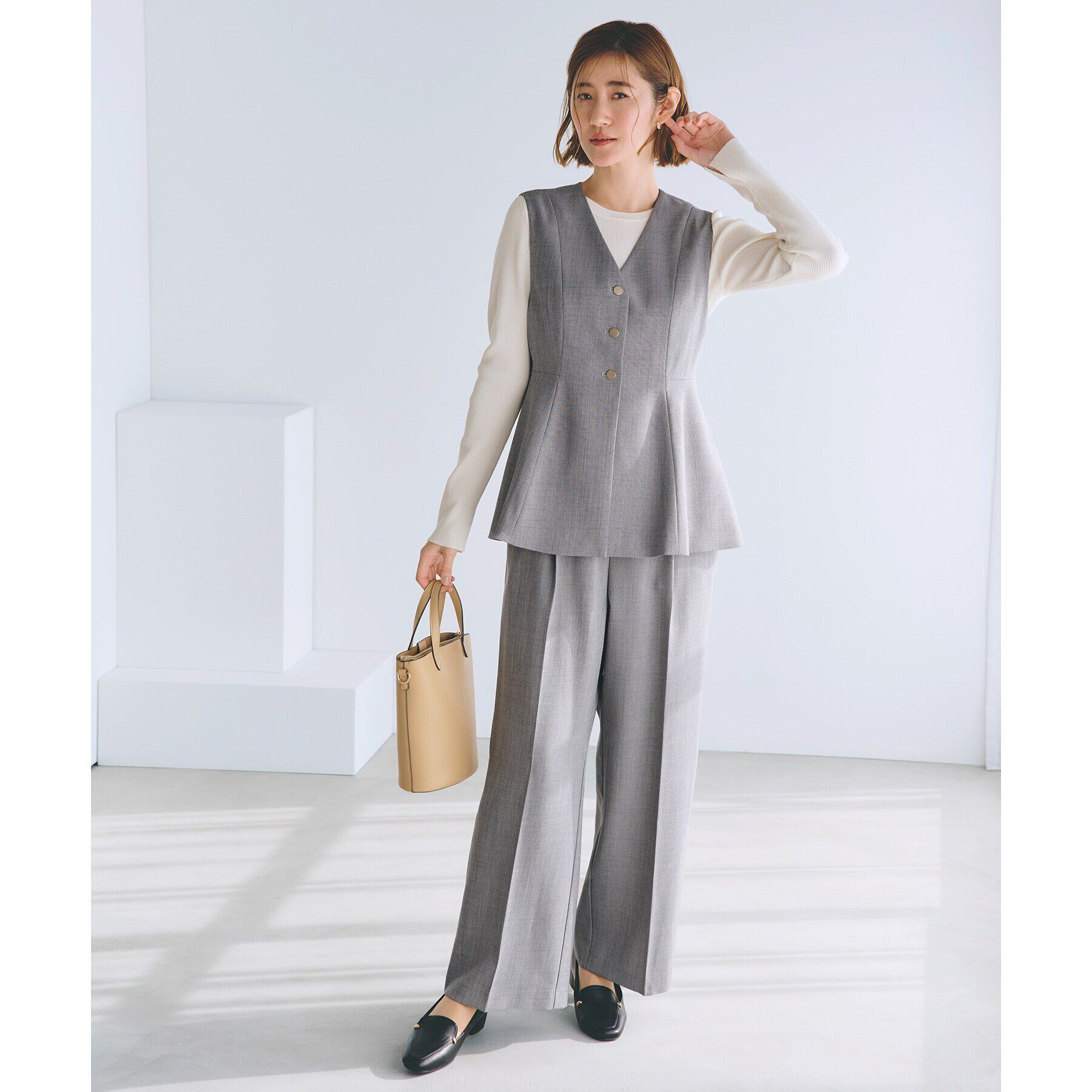 grove「アシメハンドルバケツ2WAYトート【入卒対応可】」|ショルダー・メッセンジャー|