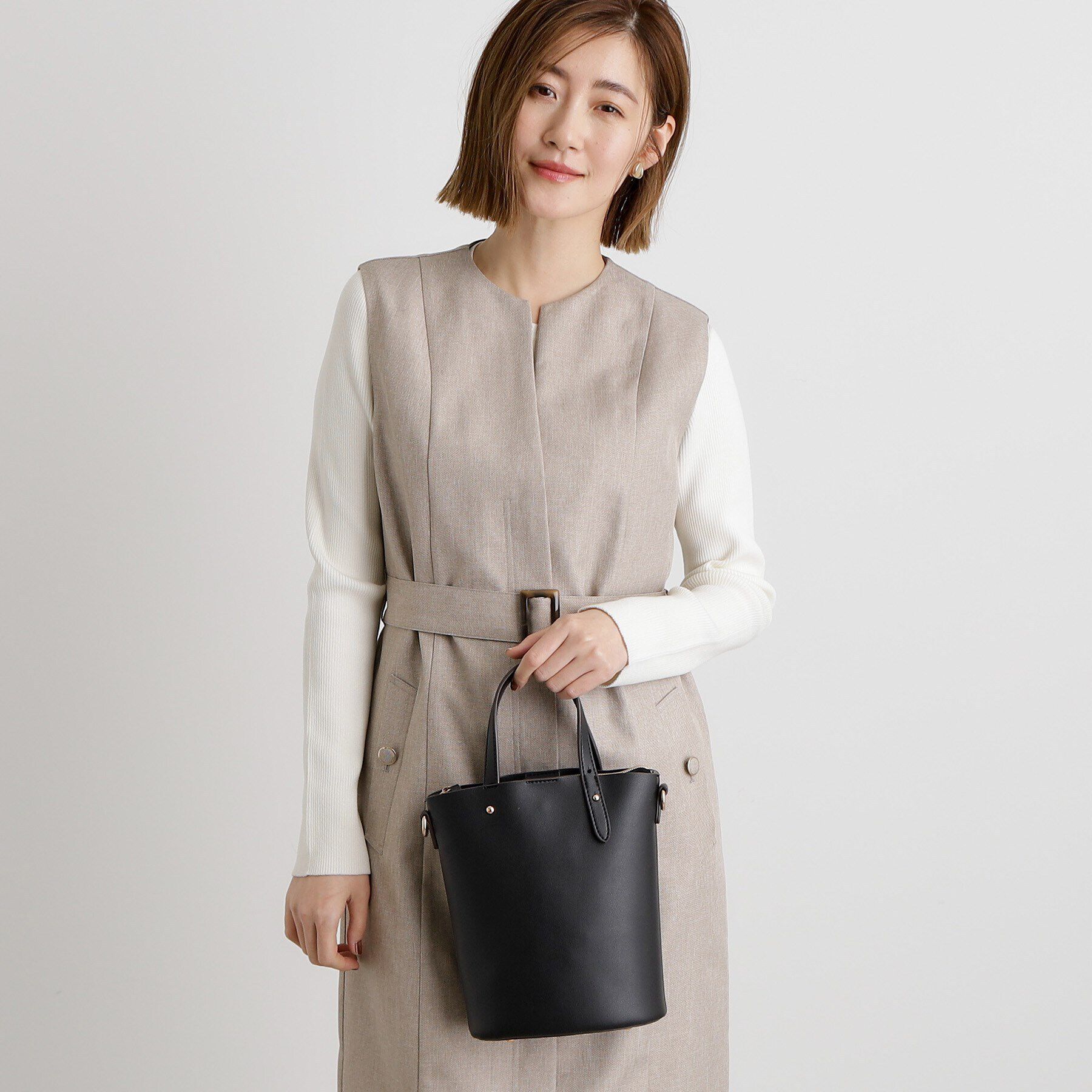 grove「アシメハンドルバケツ2WAYトート【入卒対応可】」|ショルダー・メッセンジャー|