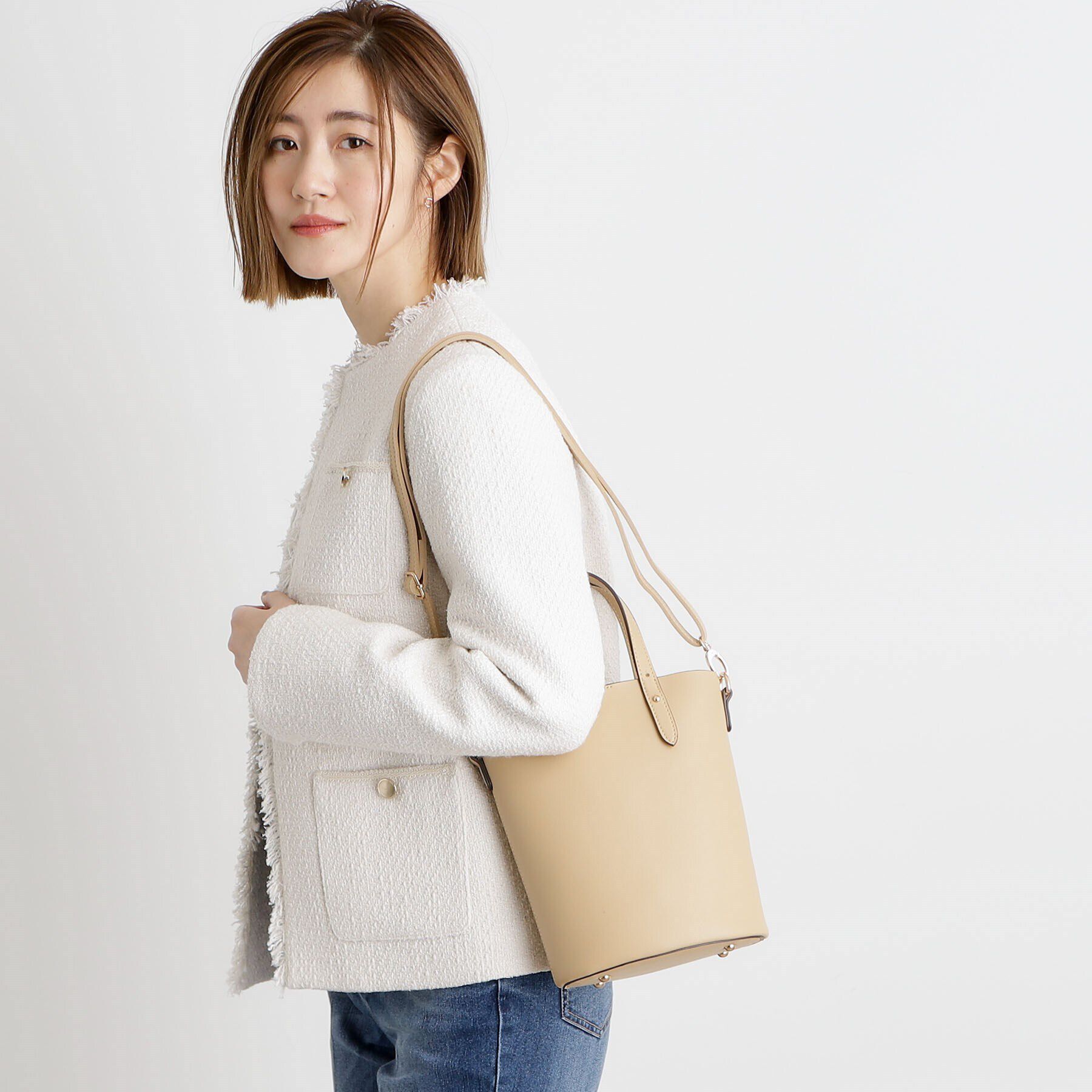 grove「アシメハンドルバケツ2WAYトート【入卒対応可】」|ショルダー・メッセンジャー|