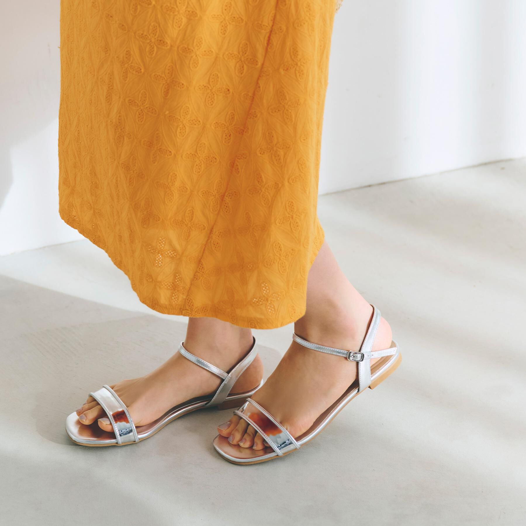 grove「アンクルストラップアソートフラットサンダル」|サンダル|