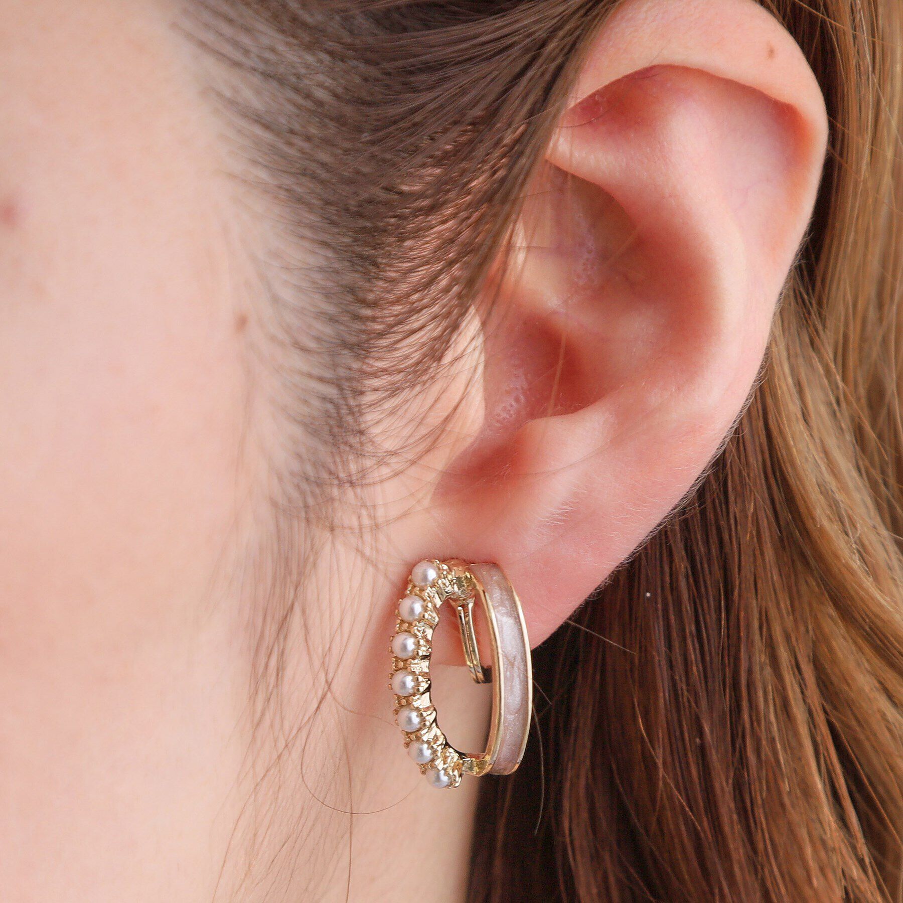 grove「痛くなりにくいエポオーバルイヤリング」|イヤリング|