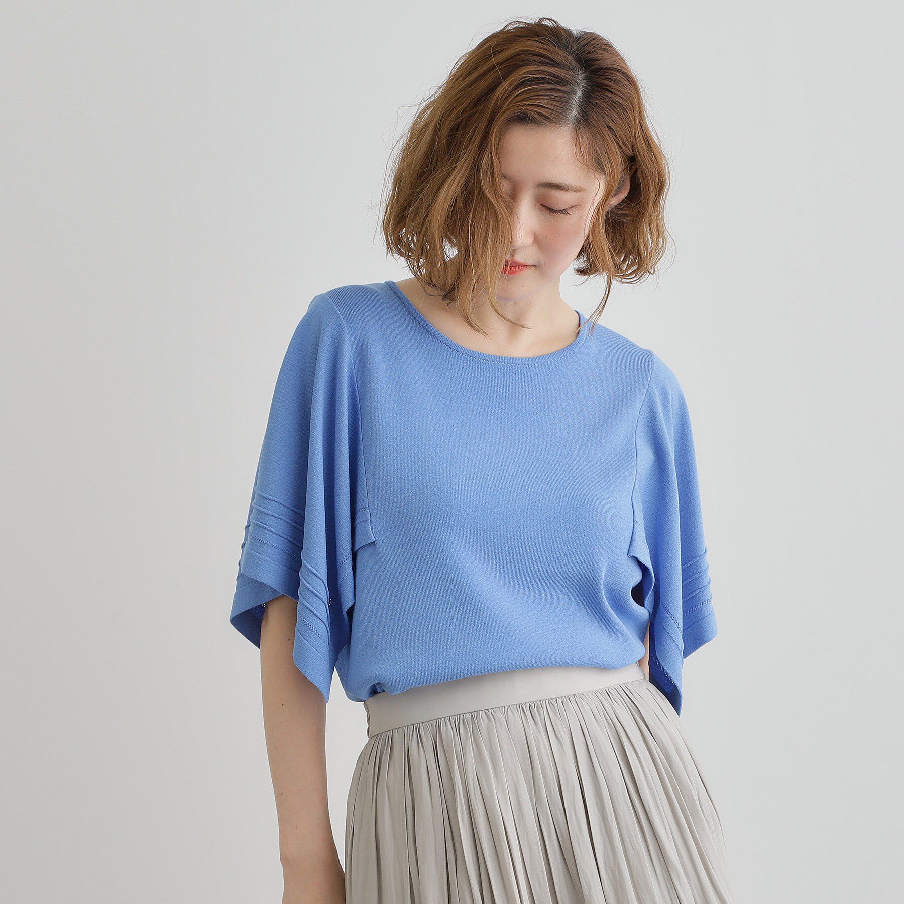 grove「ハンカチスリーブニットプルオーバー」|ニット・セーター|