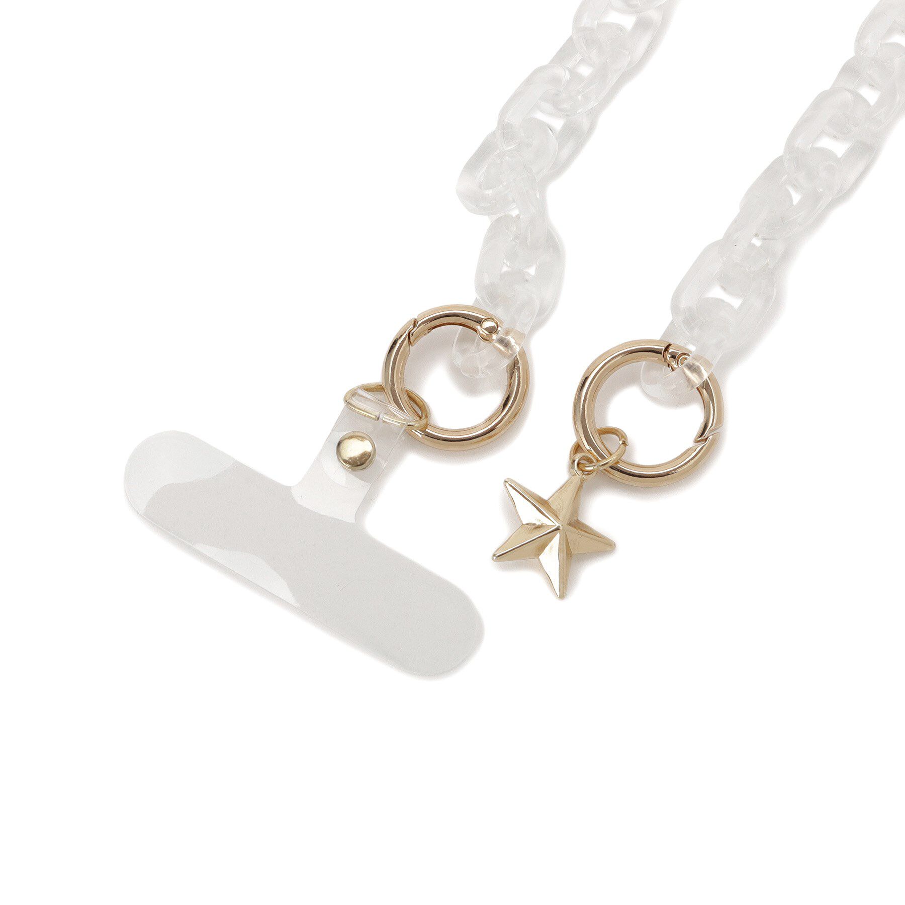 grove「パール調アクリルチェーンストラップチャーム」|キーケース|