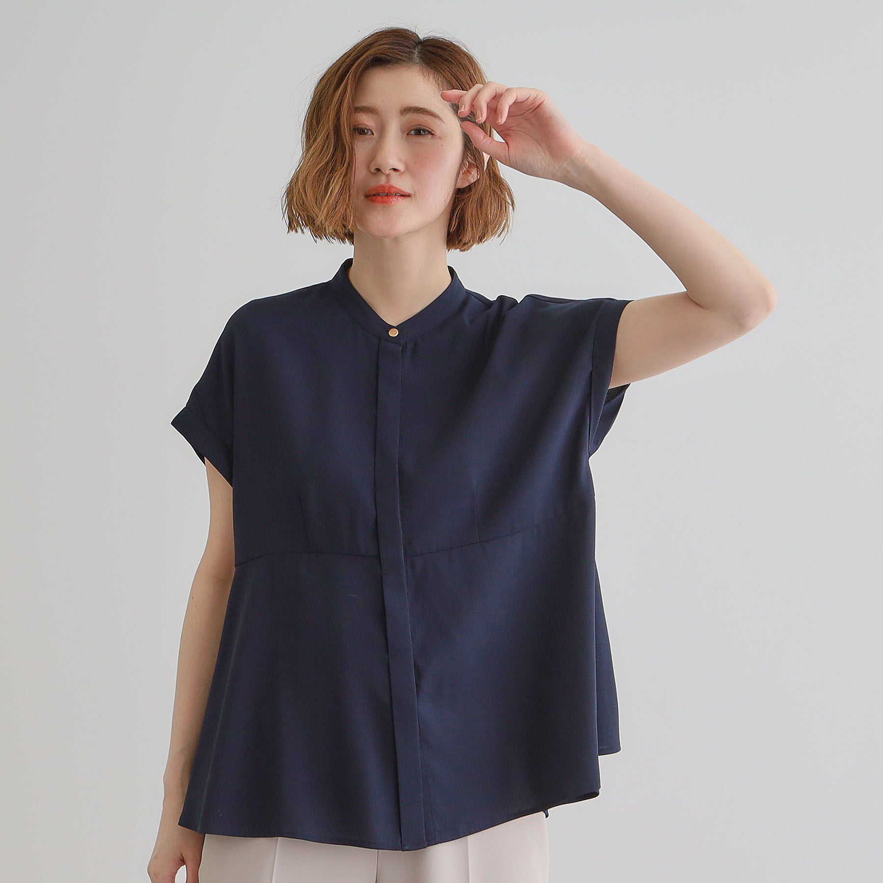 grove「きちんと感もこなれ感も1枚で叶う　優秀ペプラムシャツブラウス」|シャツ・ブラウス|