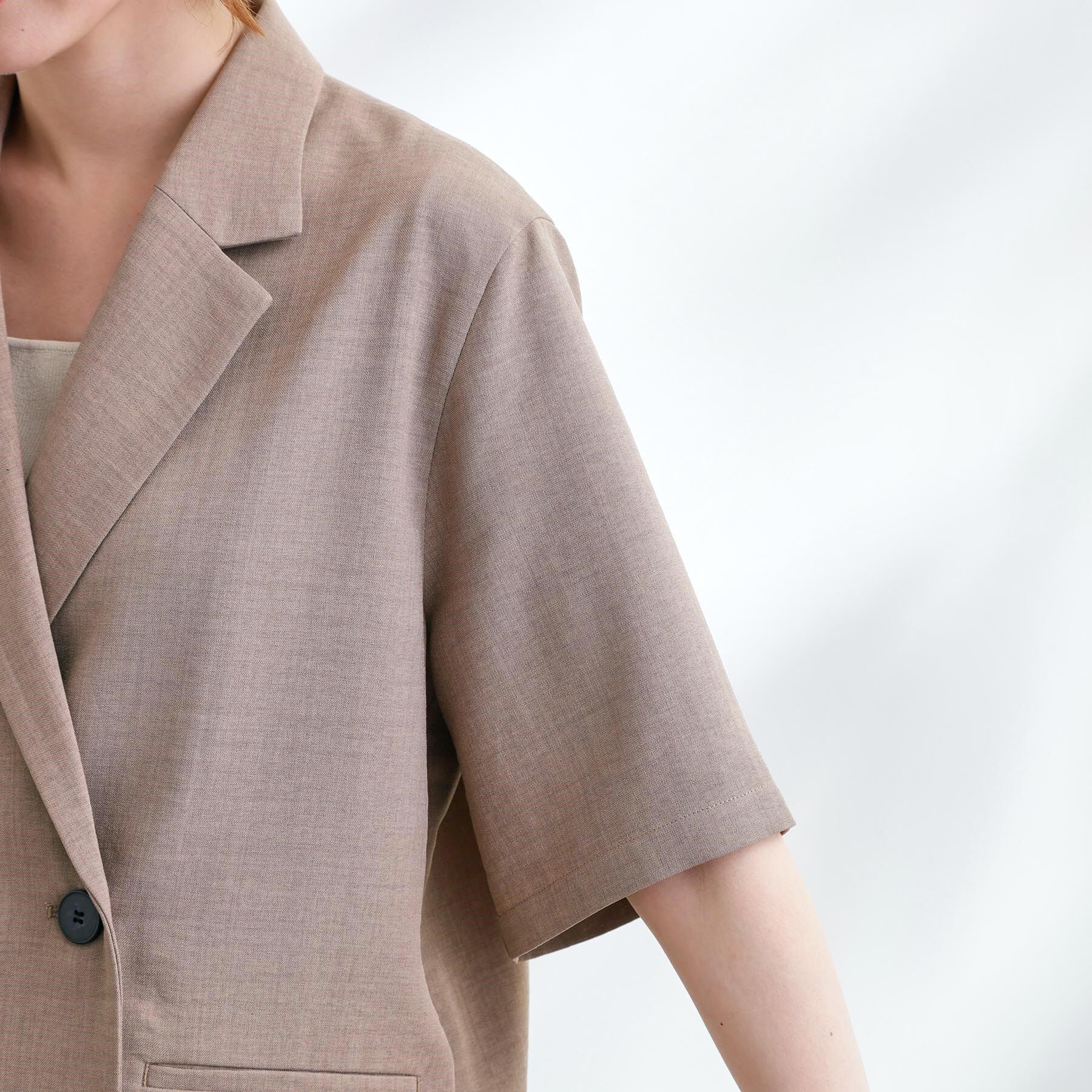 grove「軽やかに羽織れて、きちんと見え ハーフスリーブテーラードジャケット」|テーラードジャケット|