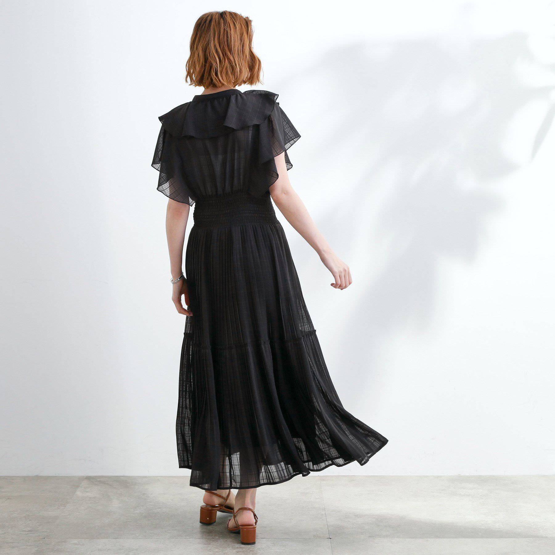 grove「夏の主役シフォンプリントプリーツワンピース」|ワンピース|