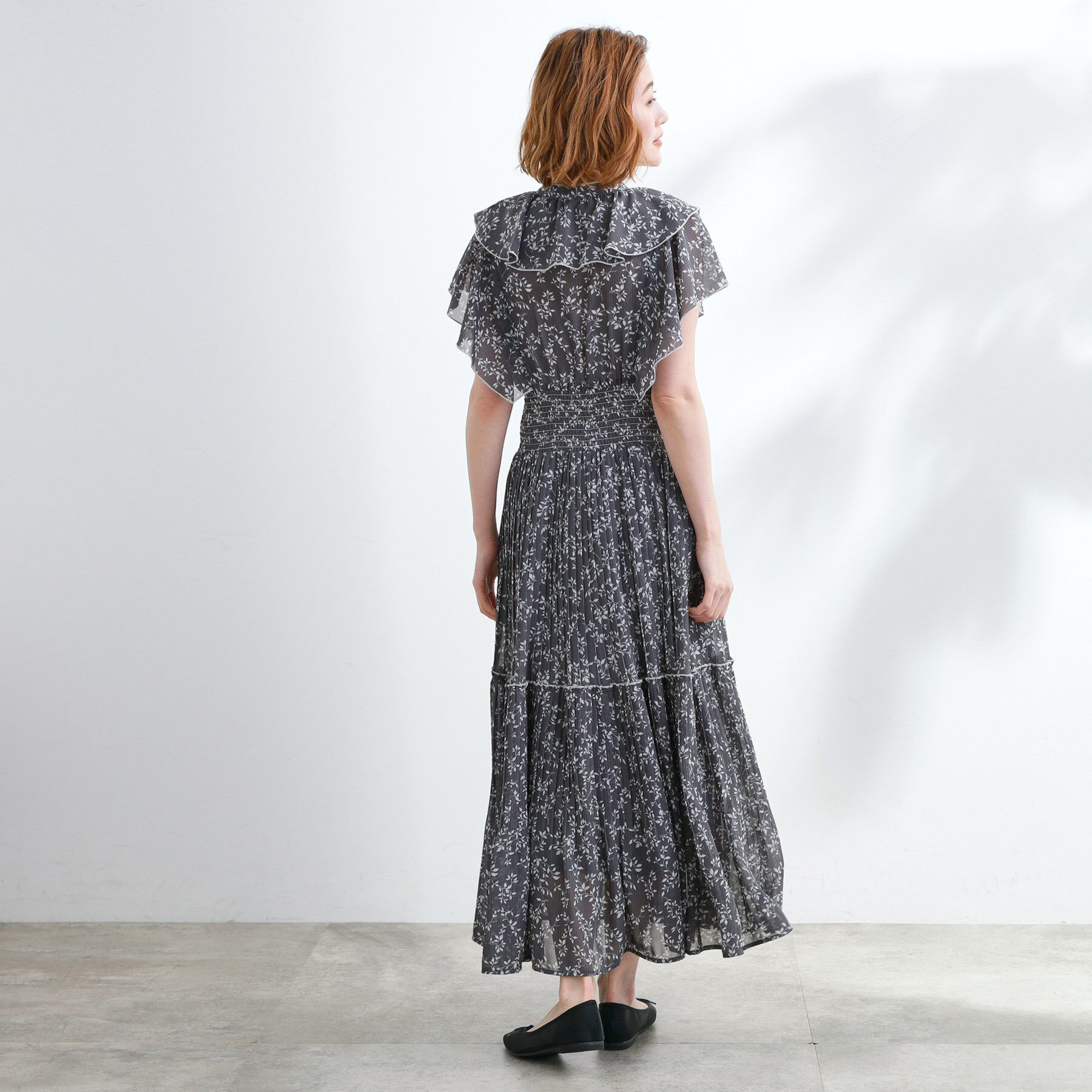 grove「夏の主役シフォンプリントプリーツワンピース」|ワンピース|