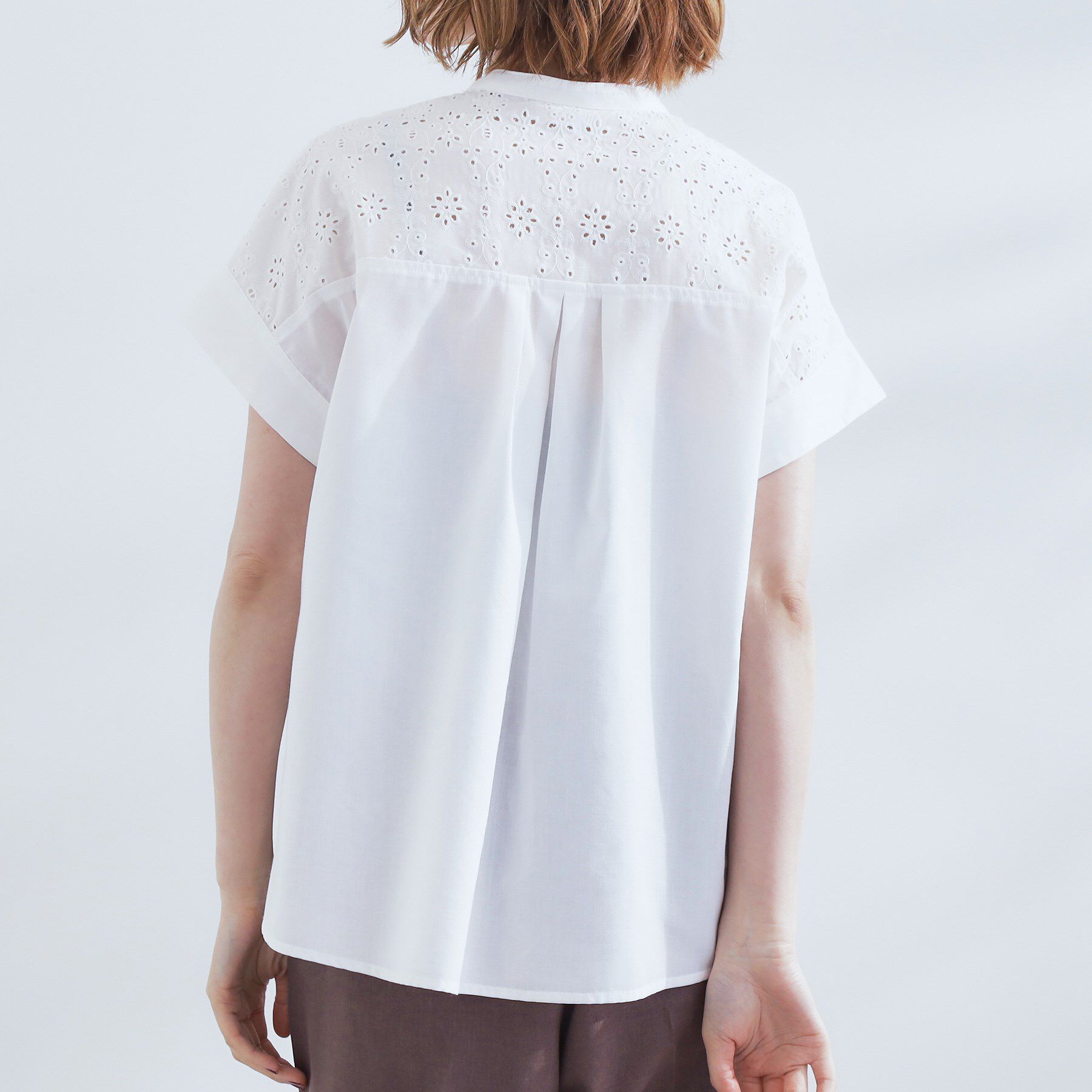 grove「涼やかさと上品さを兼ね備えた　レースシャツブラウス」|シャツ・ブラウス|