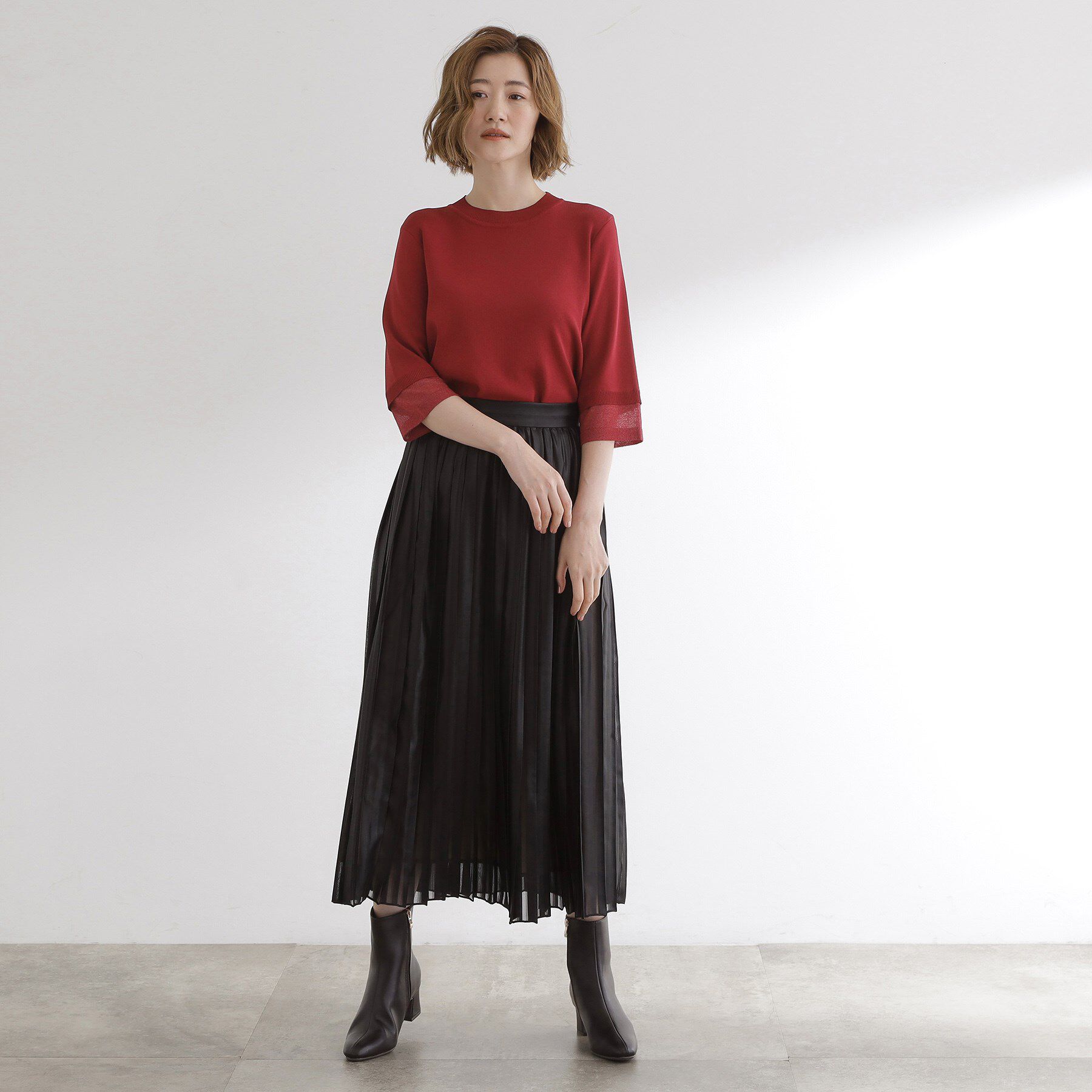 grove「【ひんやり多機能】やわらかドライタッチ 袖口シアードッキングプルオーバー」|ニット・セーター|