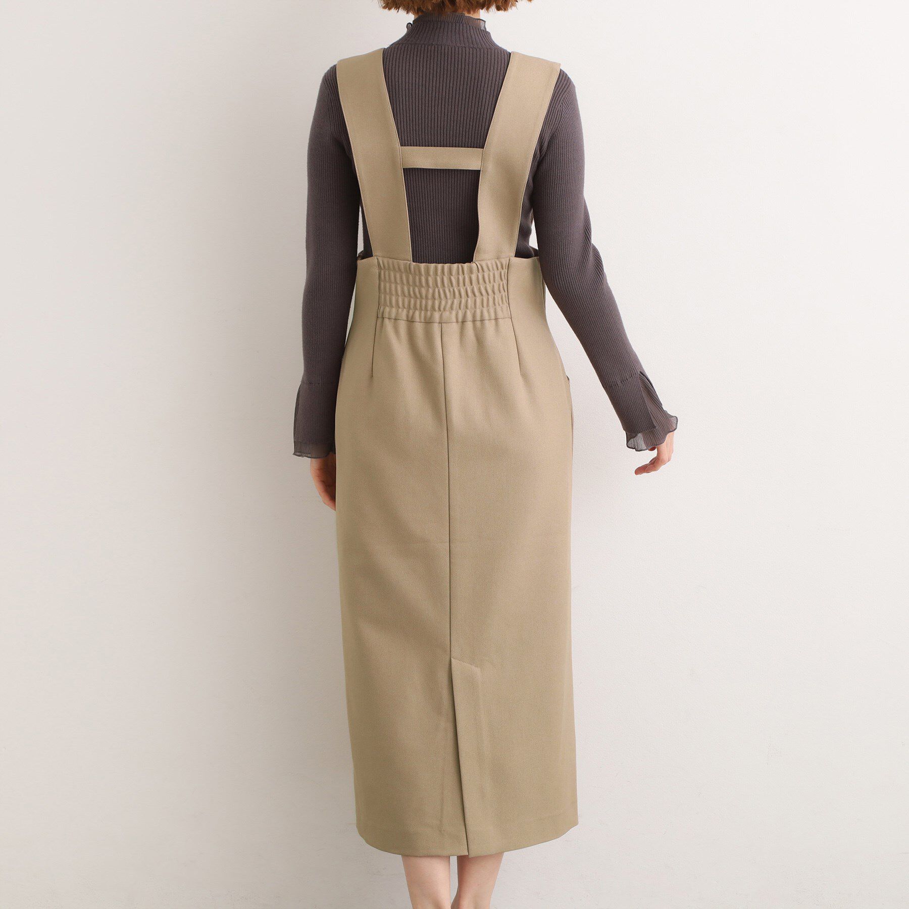 grove「上品さと快適さを両立、美シルエットなハイウエストサス付きスカート」|スカート|