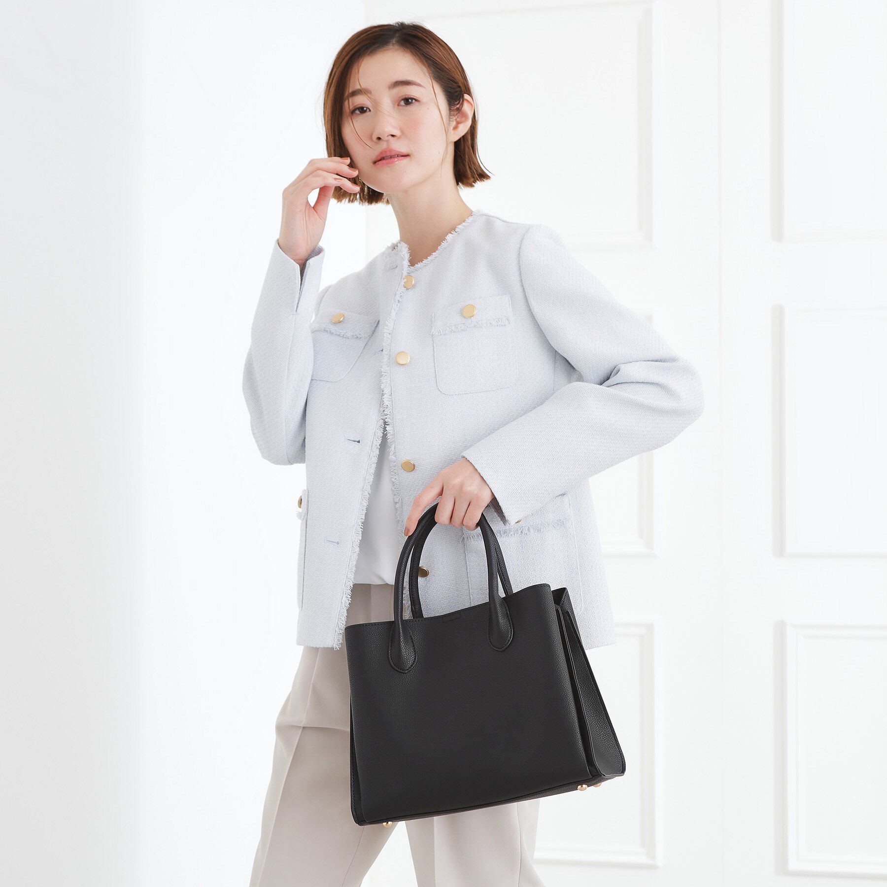 grove「【人間工学】中仕切り2WAYトート」|トートバッグ|