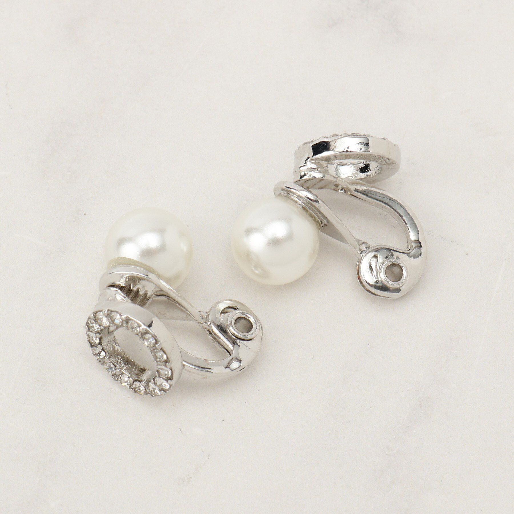 grove「リバーシブルパール調ビジューイヤリング」|イヤリング|シルバー(006)