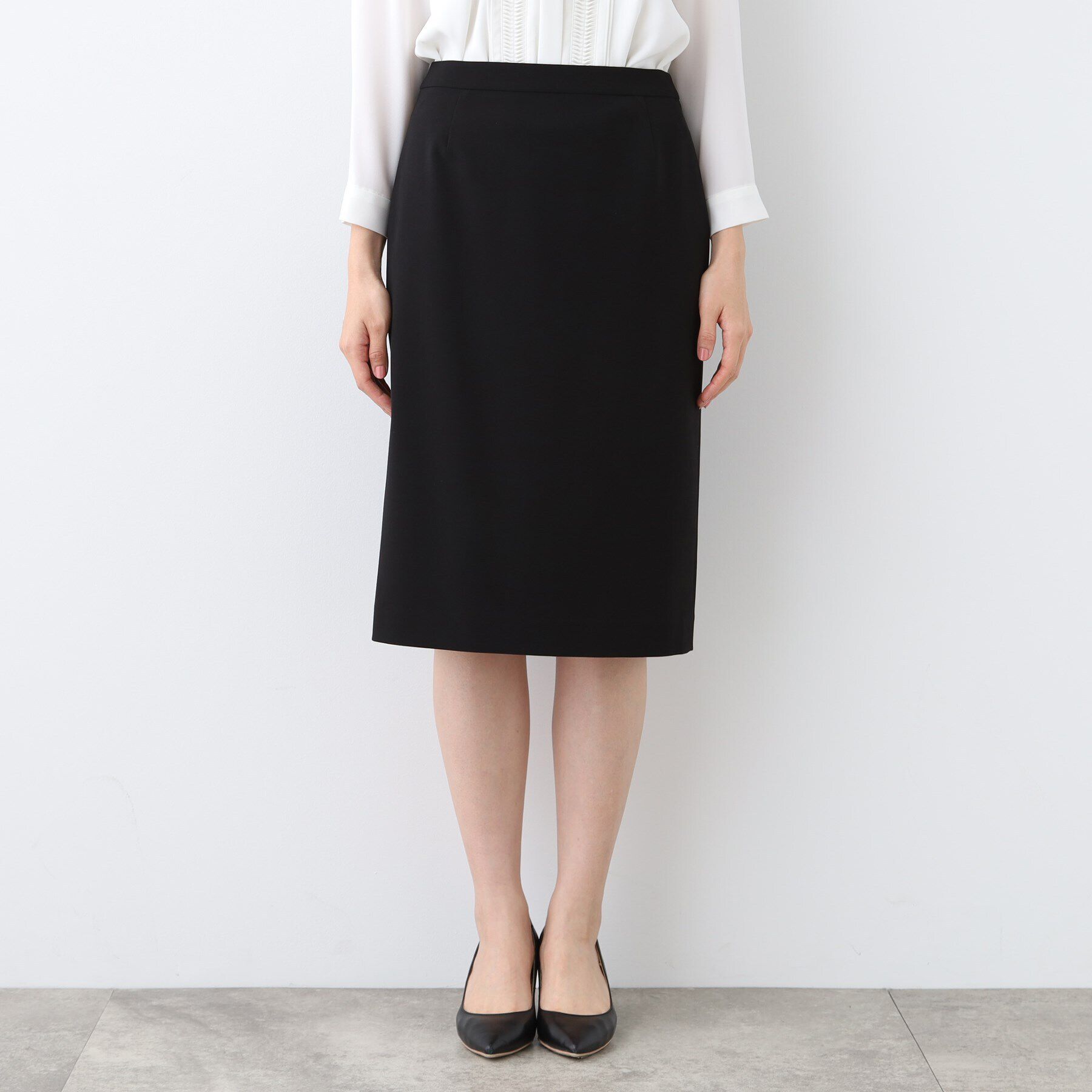 INDIVI「【洗える／UVケア／スーツ】ストレッチストレートラインスカート」|スーツ|