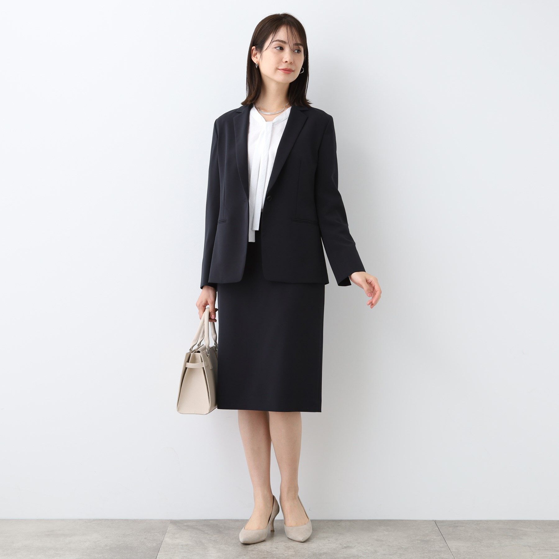 INDIVI「【洗える／UVケア／スーツ】ストレッチストレートラインスカート」|スーツ|