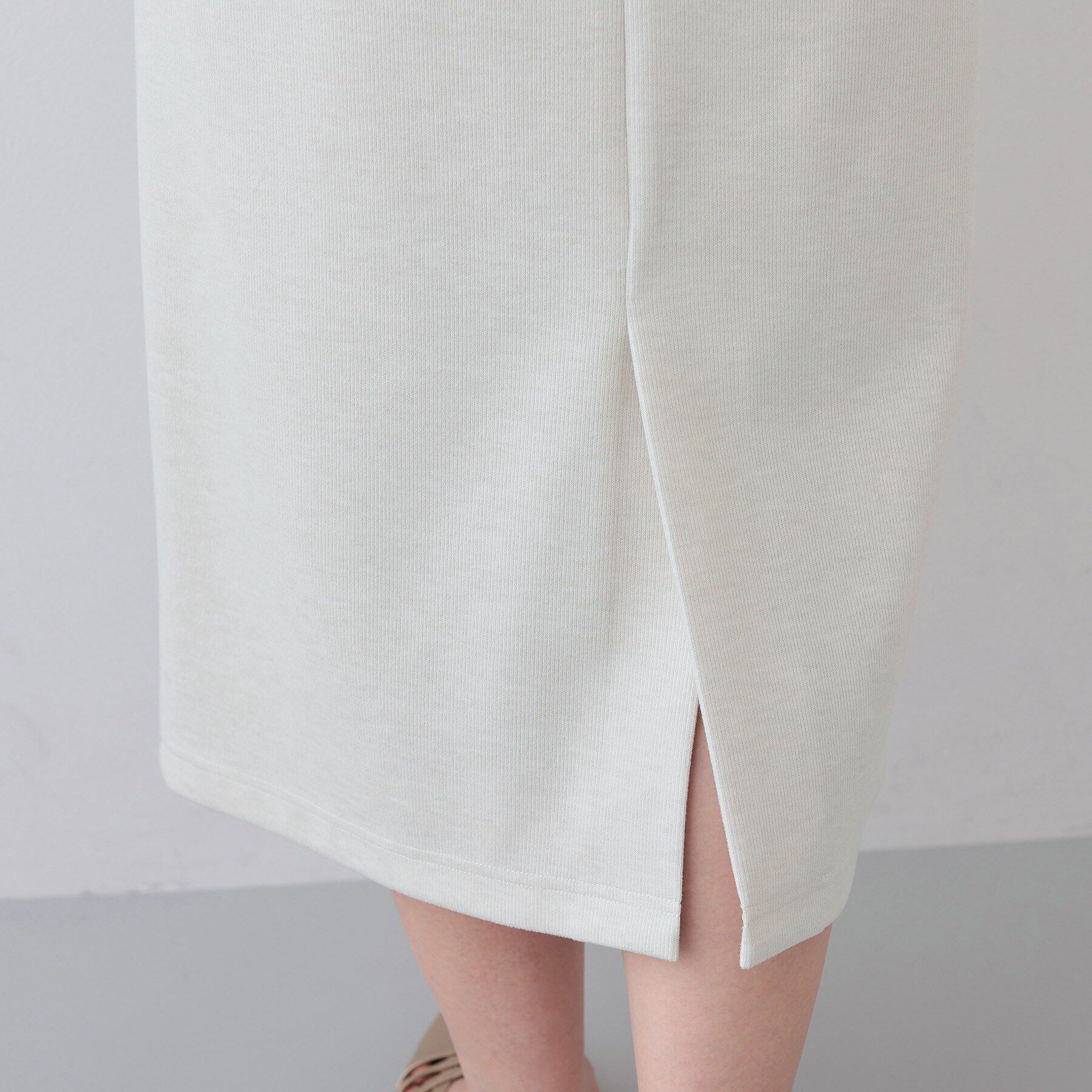 INDIVI「【洗える／UVケア／SETUP可能】メランジ調ニットライクIラインスカート」|スカート|