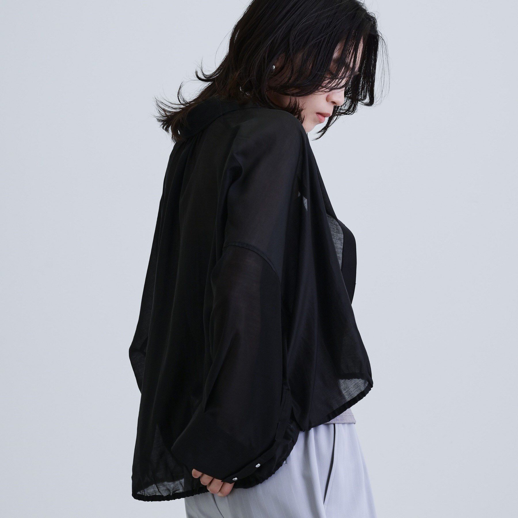 GALLEST「【再入荷】シアーローンステンカラーシャツ/シアーシャツ/シアートップス」|シャツ・ブラウス|