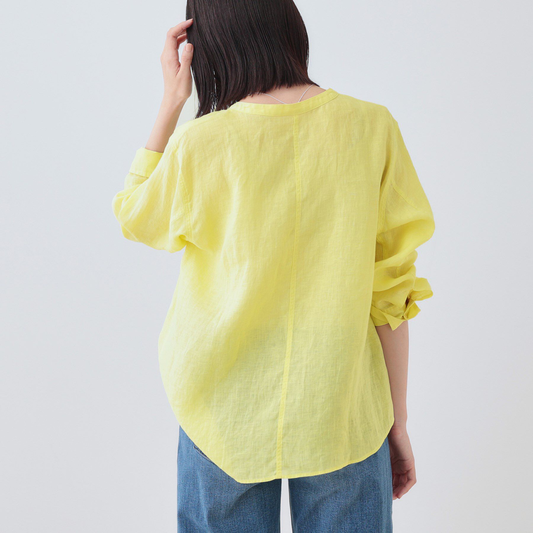 INDIVI「【洗える】フレンチリネンシャツ」|シャツ・ブラウス|