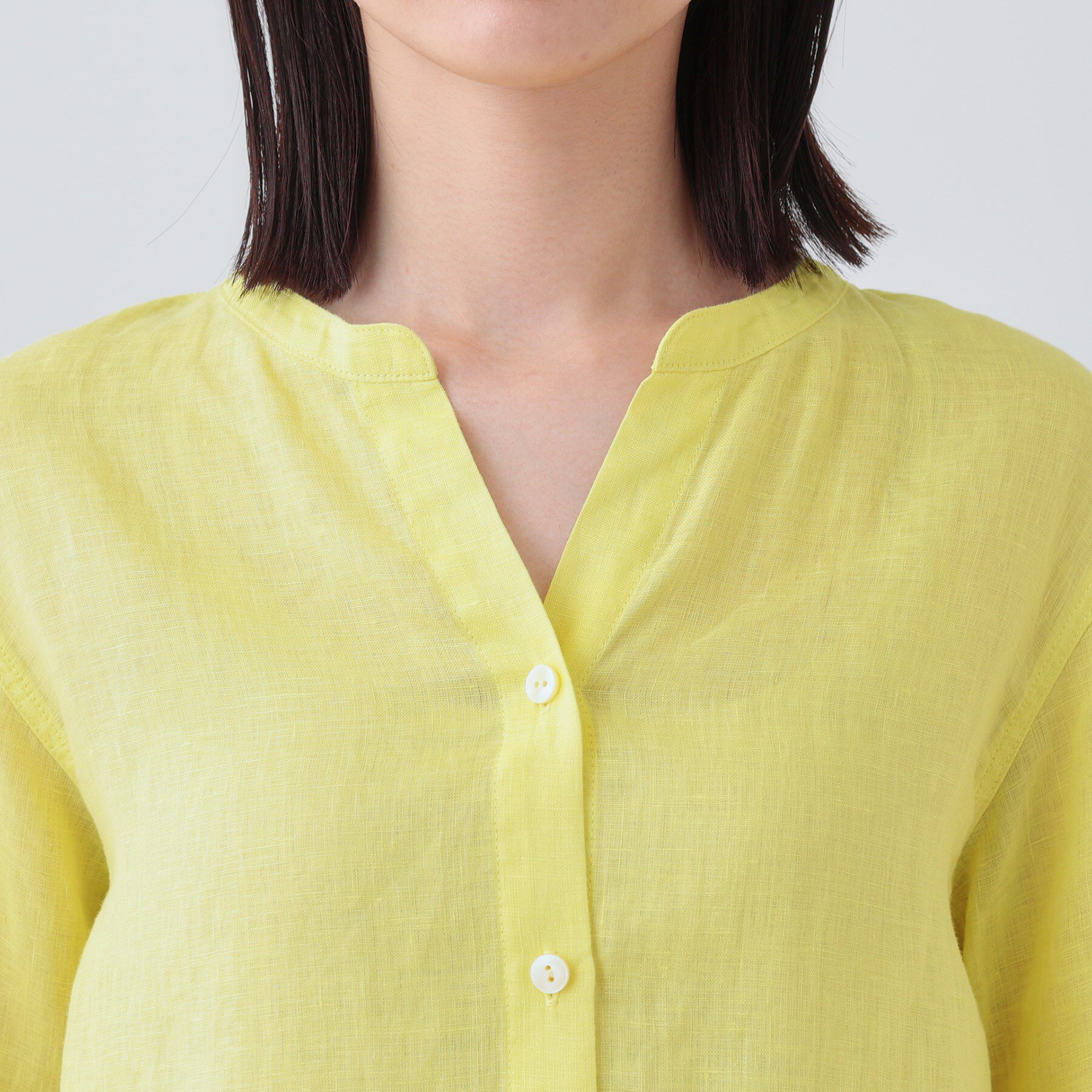 INDIVI「【洗える】フレンチリネンシャツ」|シャツ・ブラウス|