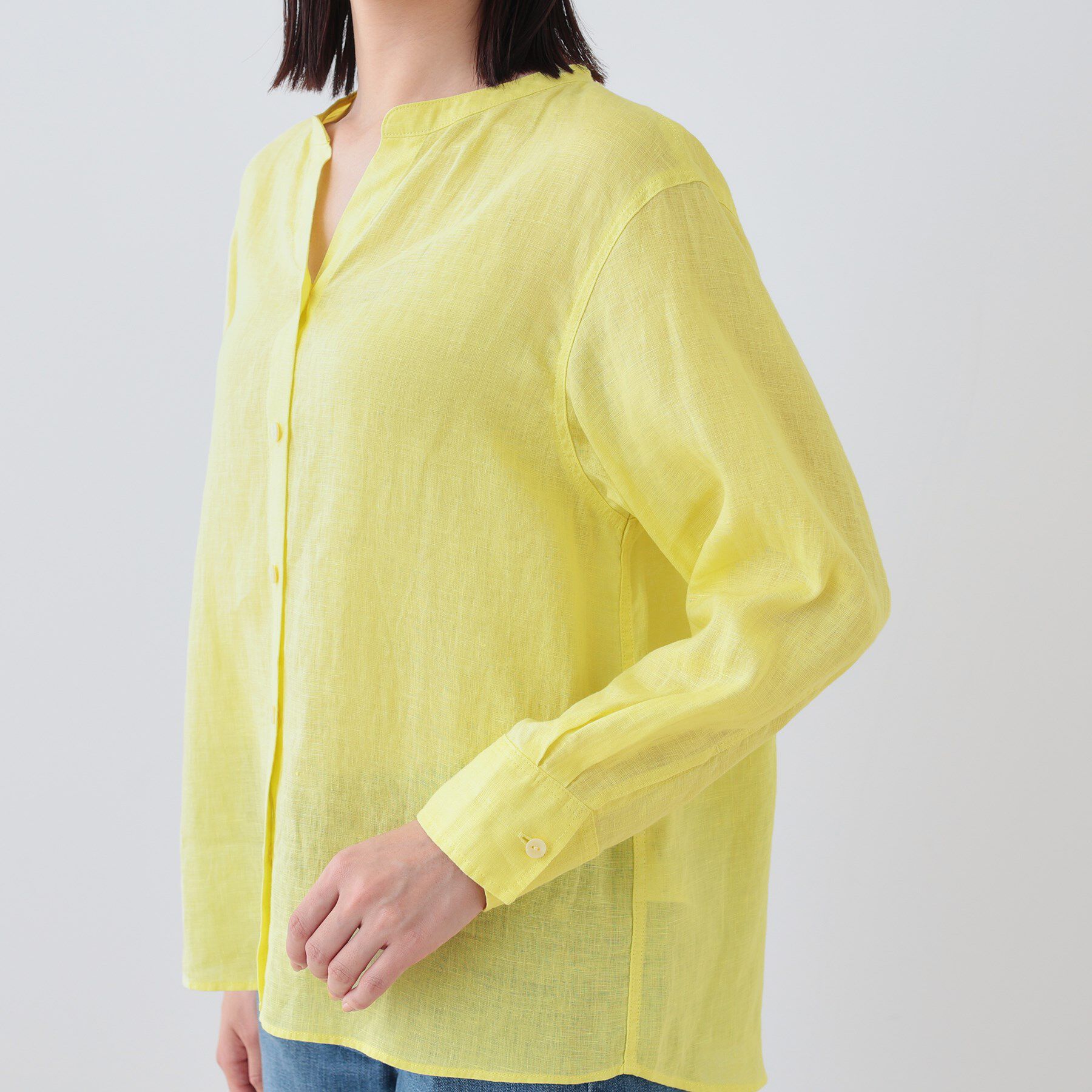 INDIVI「【洗える】フレンチリネンシャツ」|シャツ・ブラウス|