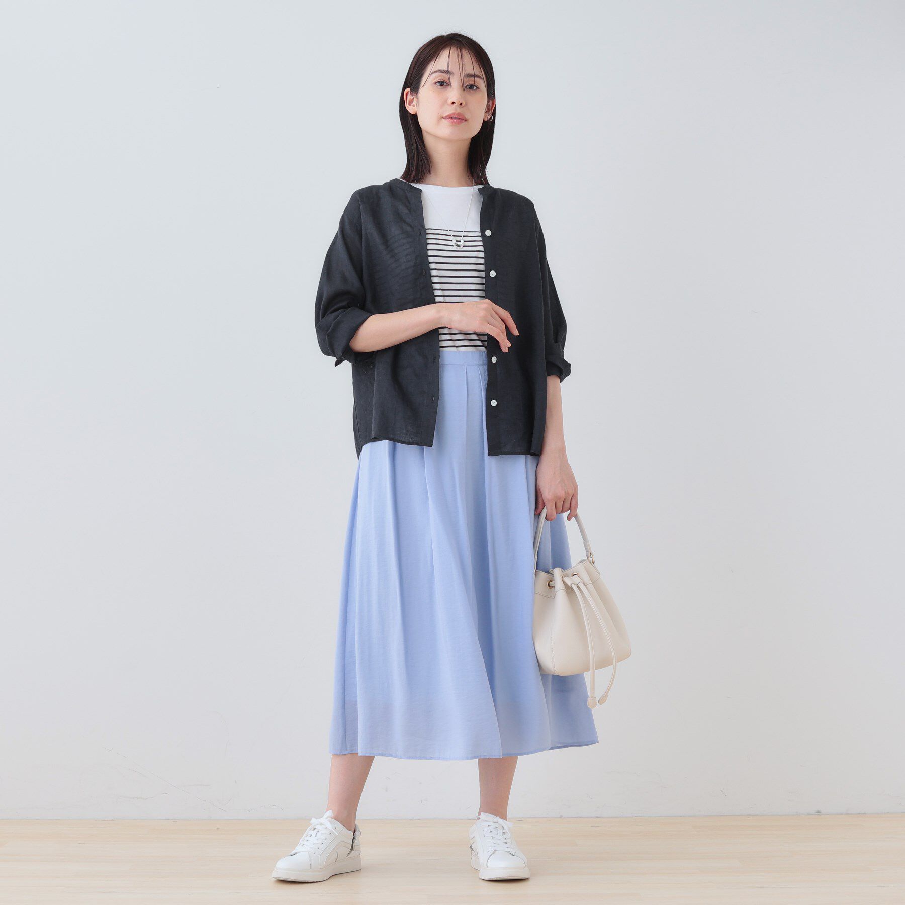 INDIVI「【洗える】フレンチリネンシャツ」|シャツ・ブラウス|