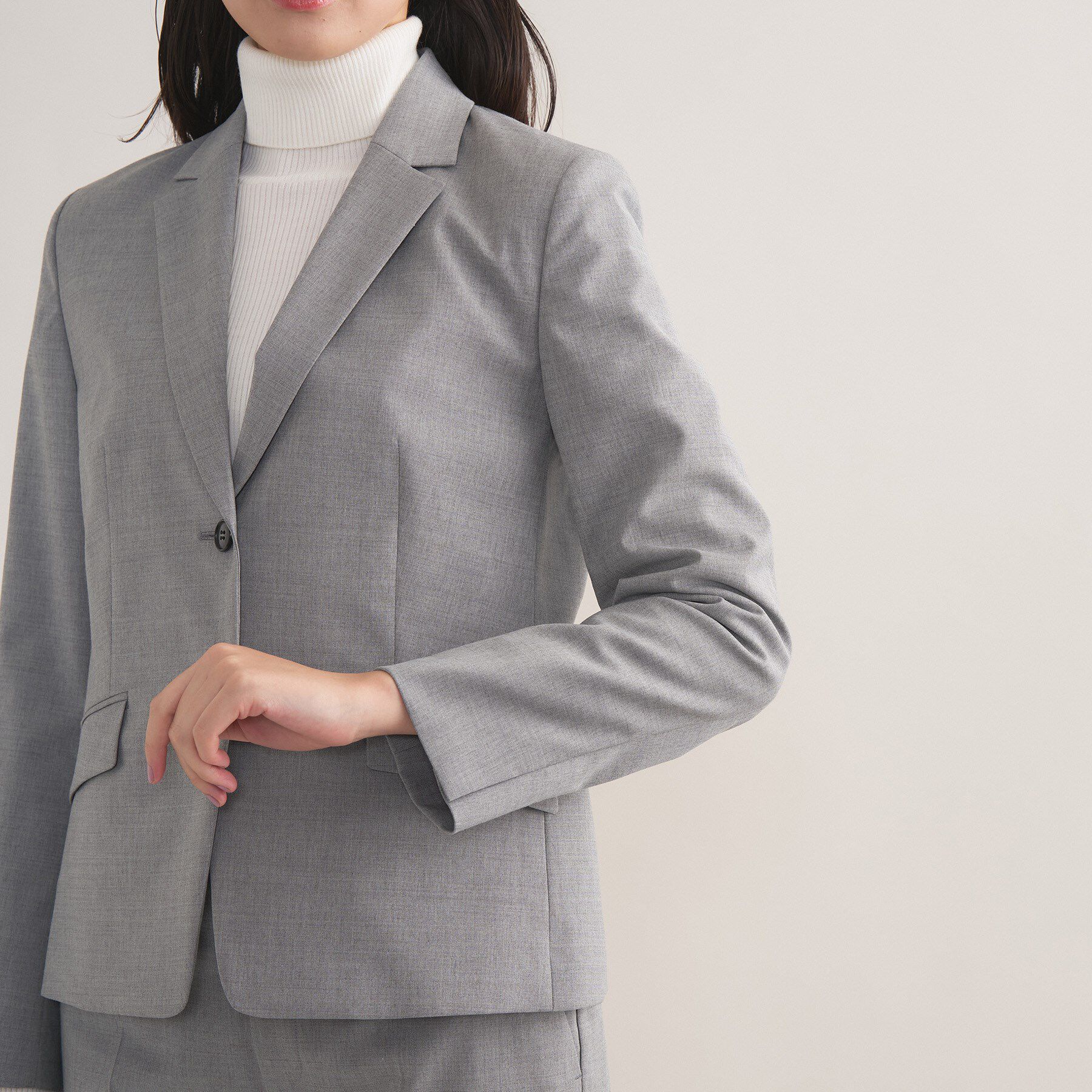 INDIVI「【ウール混／スーツ】テーラードカラージャケット」|スーツ|