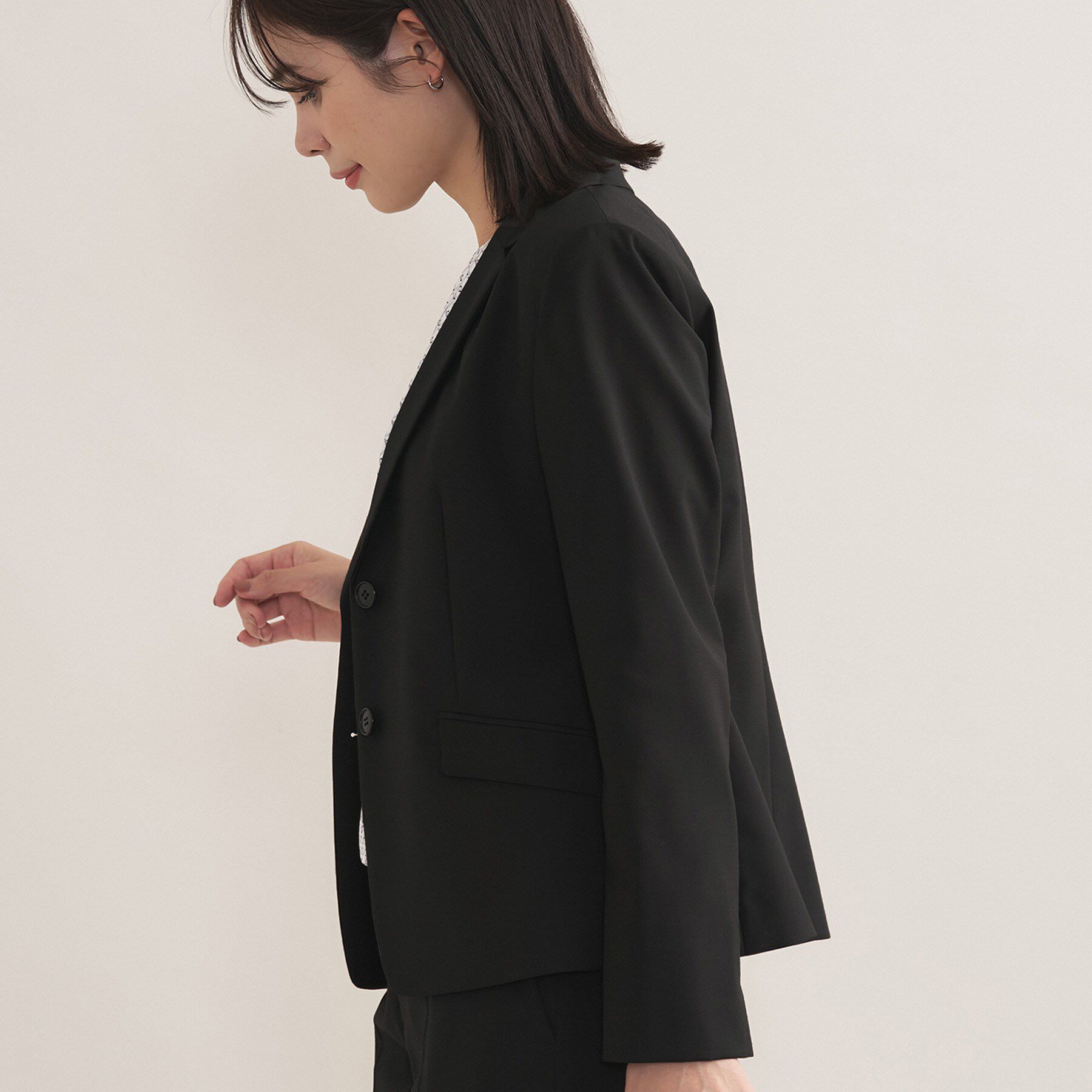 INDIVI「【ウール混／スーツ】テーラードカラージャケット」|スーツ|