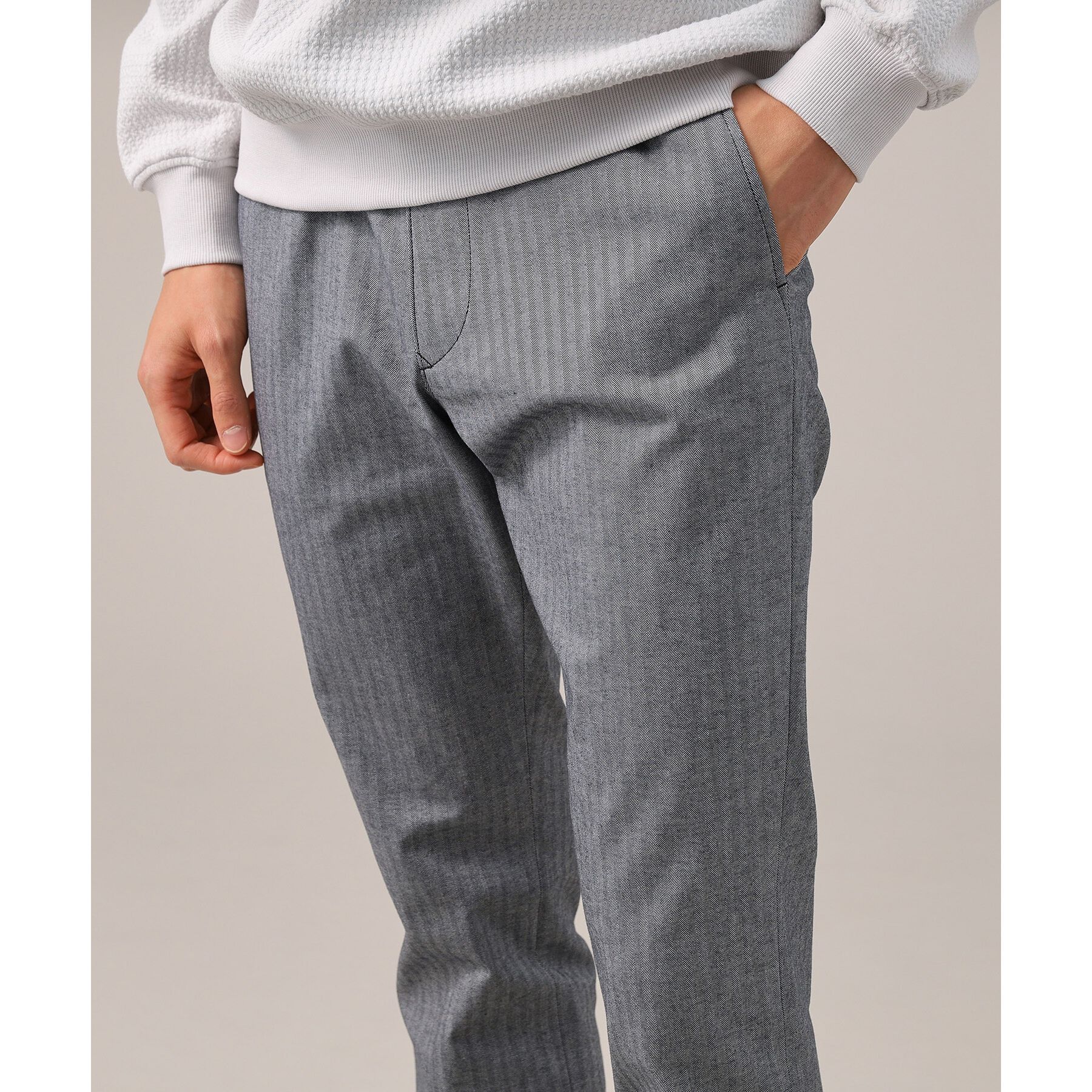 TAKEO KIKUCHI「【Made in JAPAN】播州織 ヘリンボン ストレート パンツ」|その他|