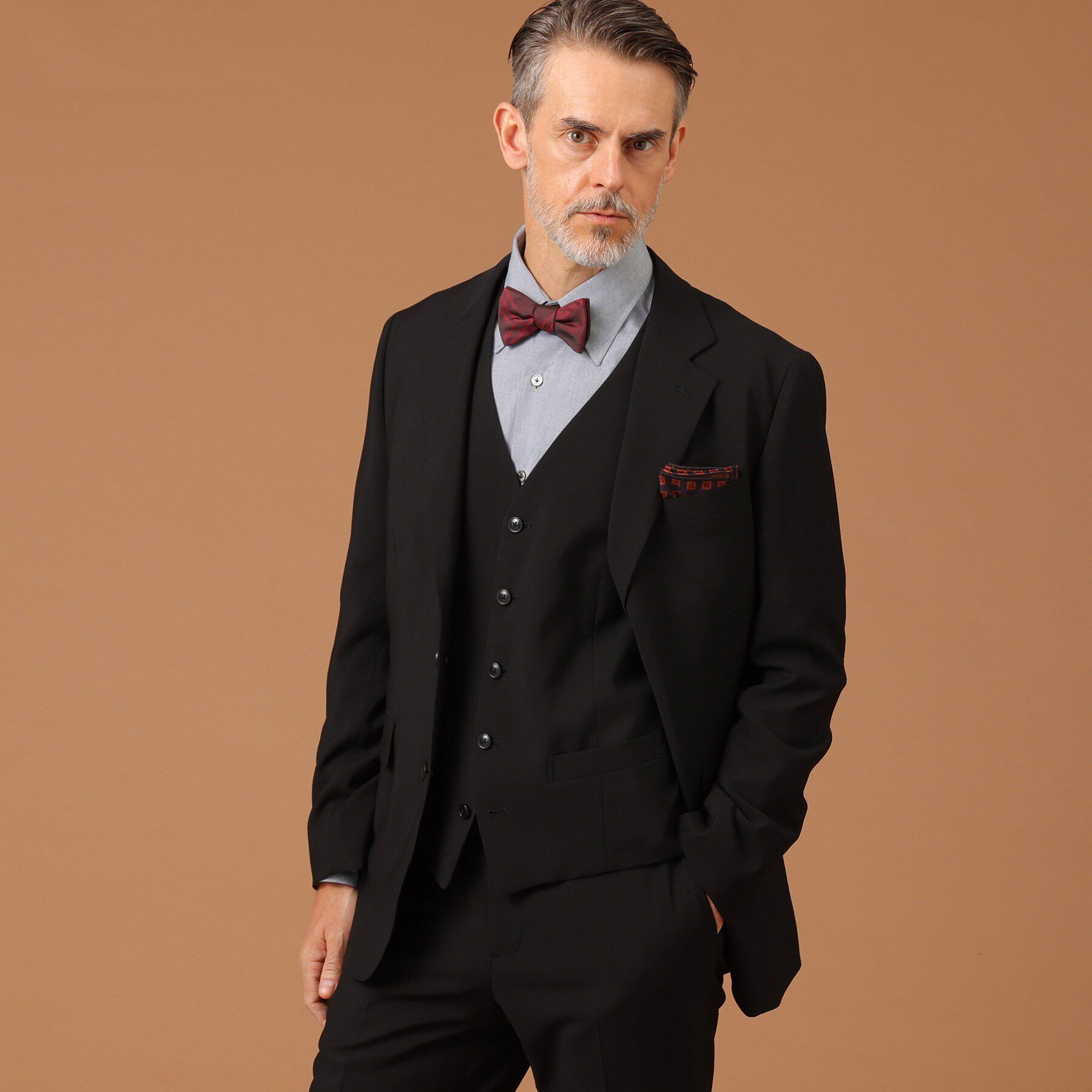 40CARATS&525「【Sサイズ～】ディープブラック ヴェスト」|スーツ|