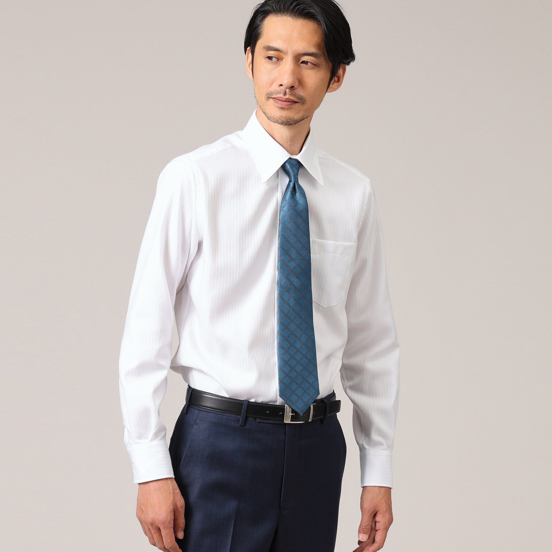 TAKEO KIKUCHI「【Sサイズ～】ドビー ストライプ レギュラーカラー シャツ」|シャツ・ブラウス|